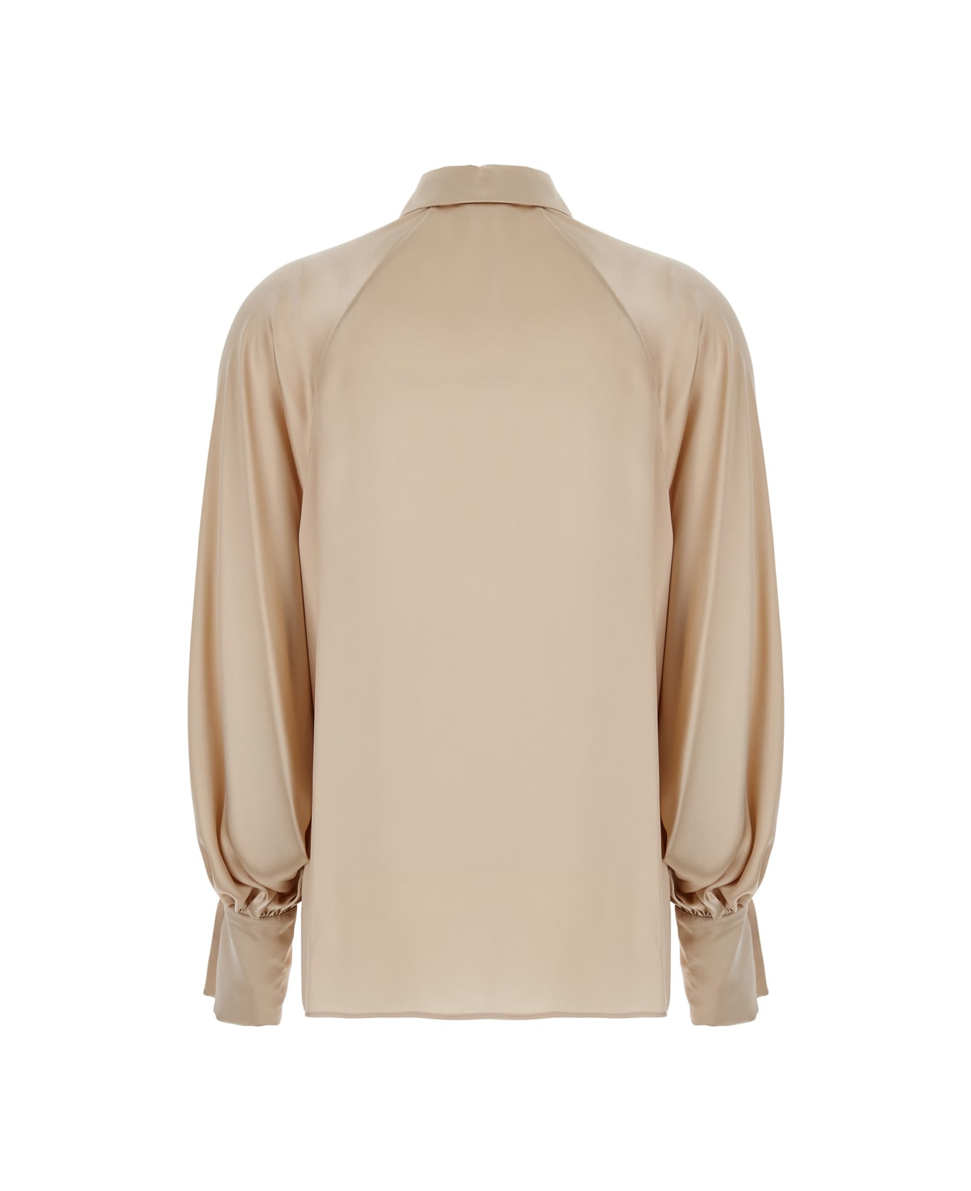 Eleventy Beige Classic Collar Shirt In Viscose Blend Woman - Beige