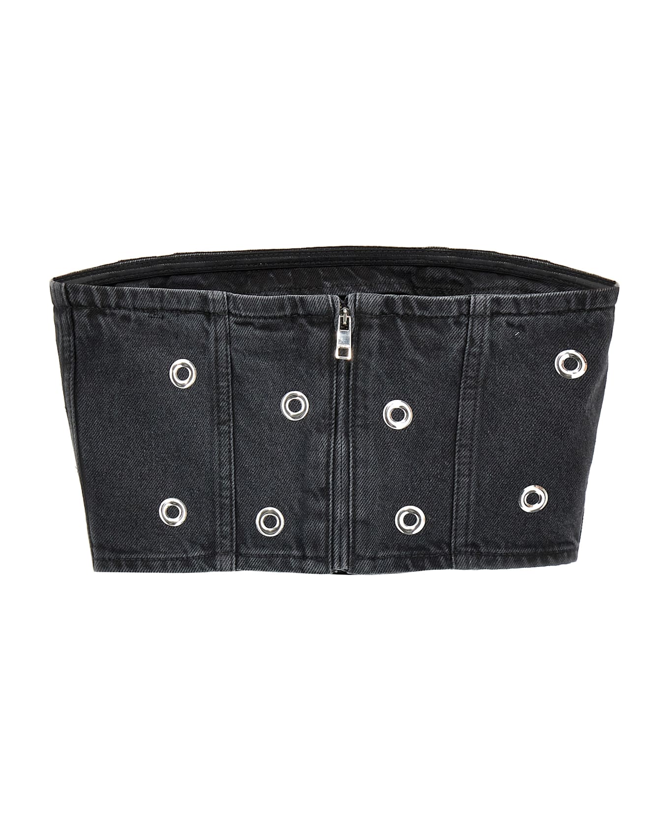 Rotate by Birger Christensen 
studded Denim
 Top - Black  