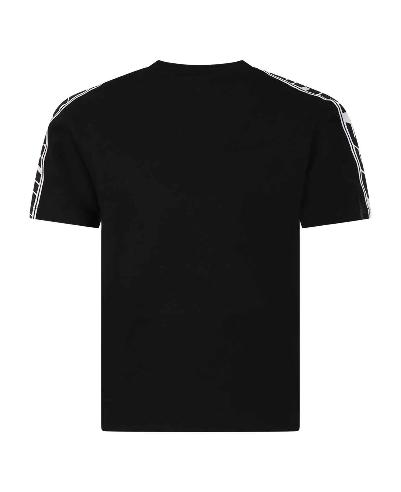 Off-White Black T-shirt For Girl With Logo - Black