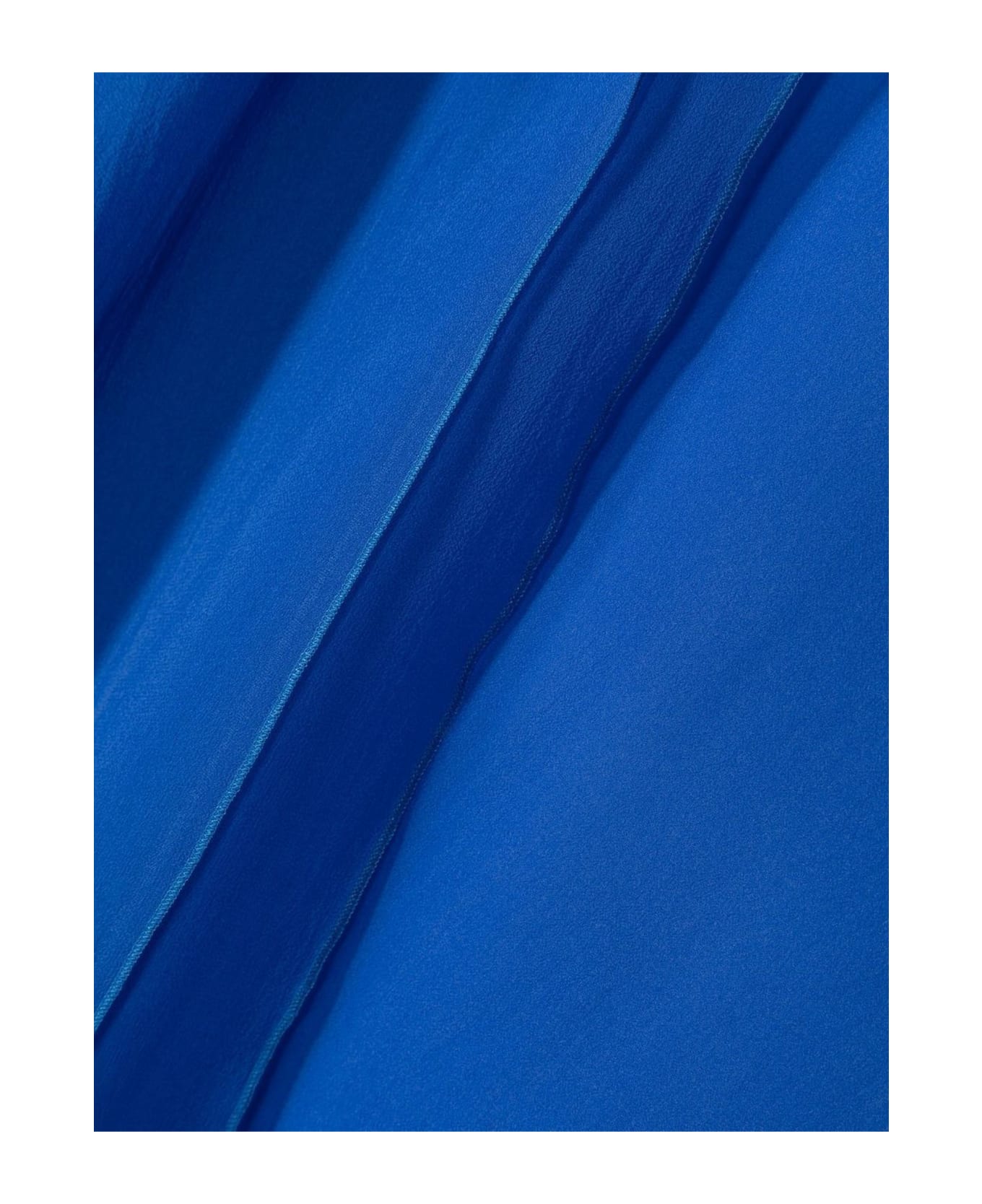 Alberta Ferretti Royal Blue Silk Scarf - Blu