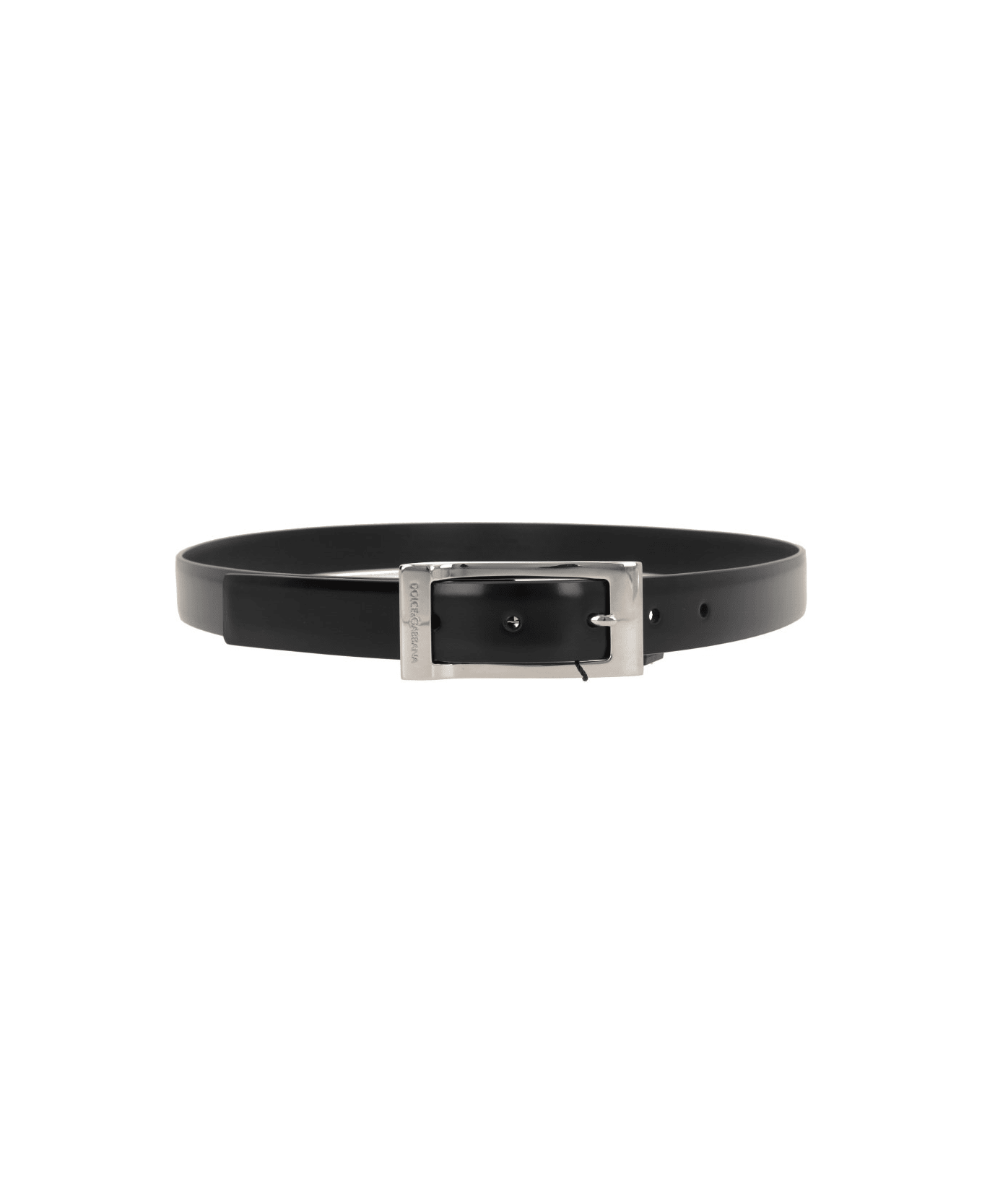 Dolce 
Gabbana Logo Engraved Buckle Belt - Nero