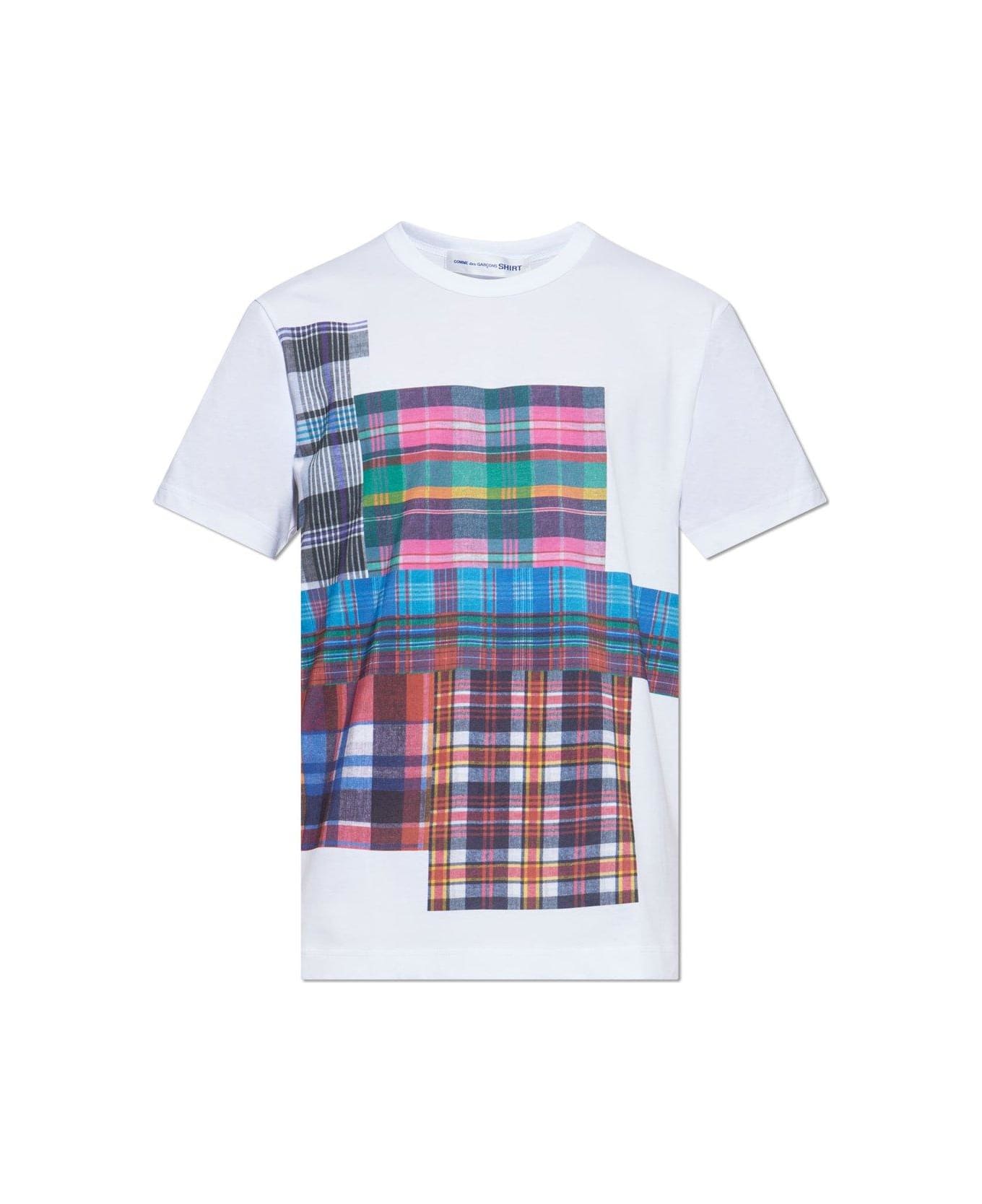 Comme des Garçons Colorful Printed Crewneck T-shirt - White
