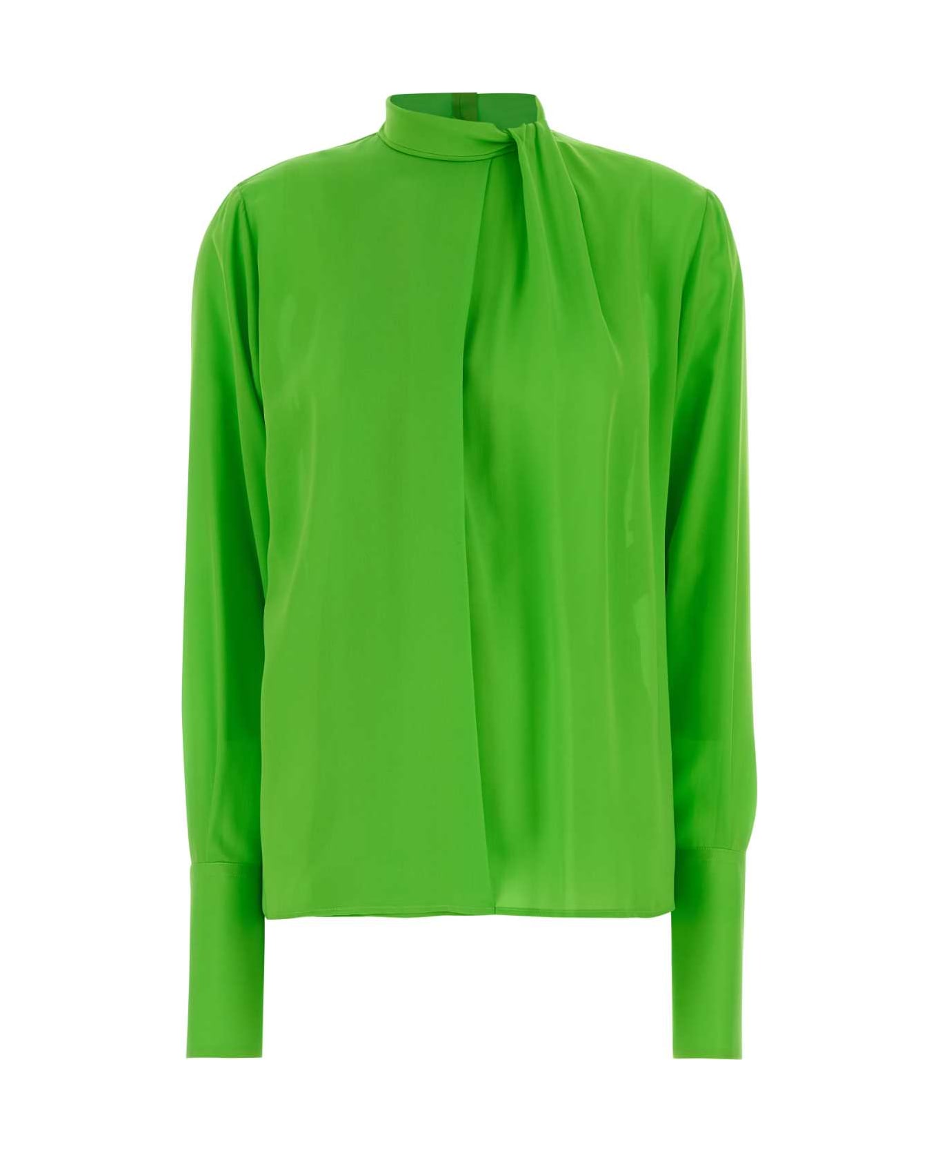 Tom Ford Fluo Green Georgette Blouse - GREENFLASH
