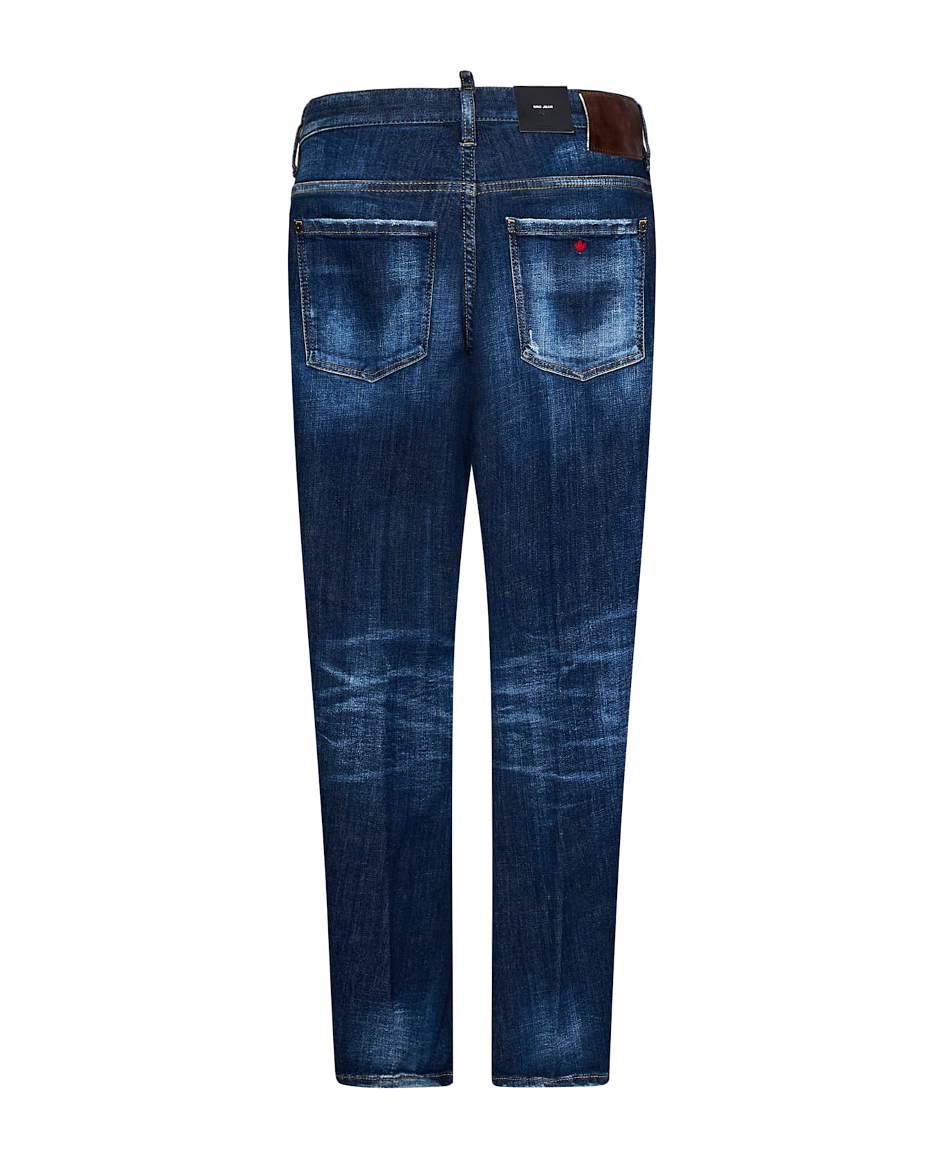 Dsquared2 Distressed Straight-leg Jeans - Blue