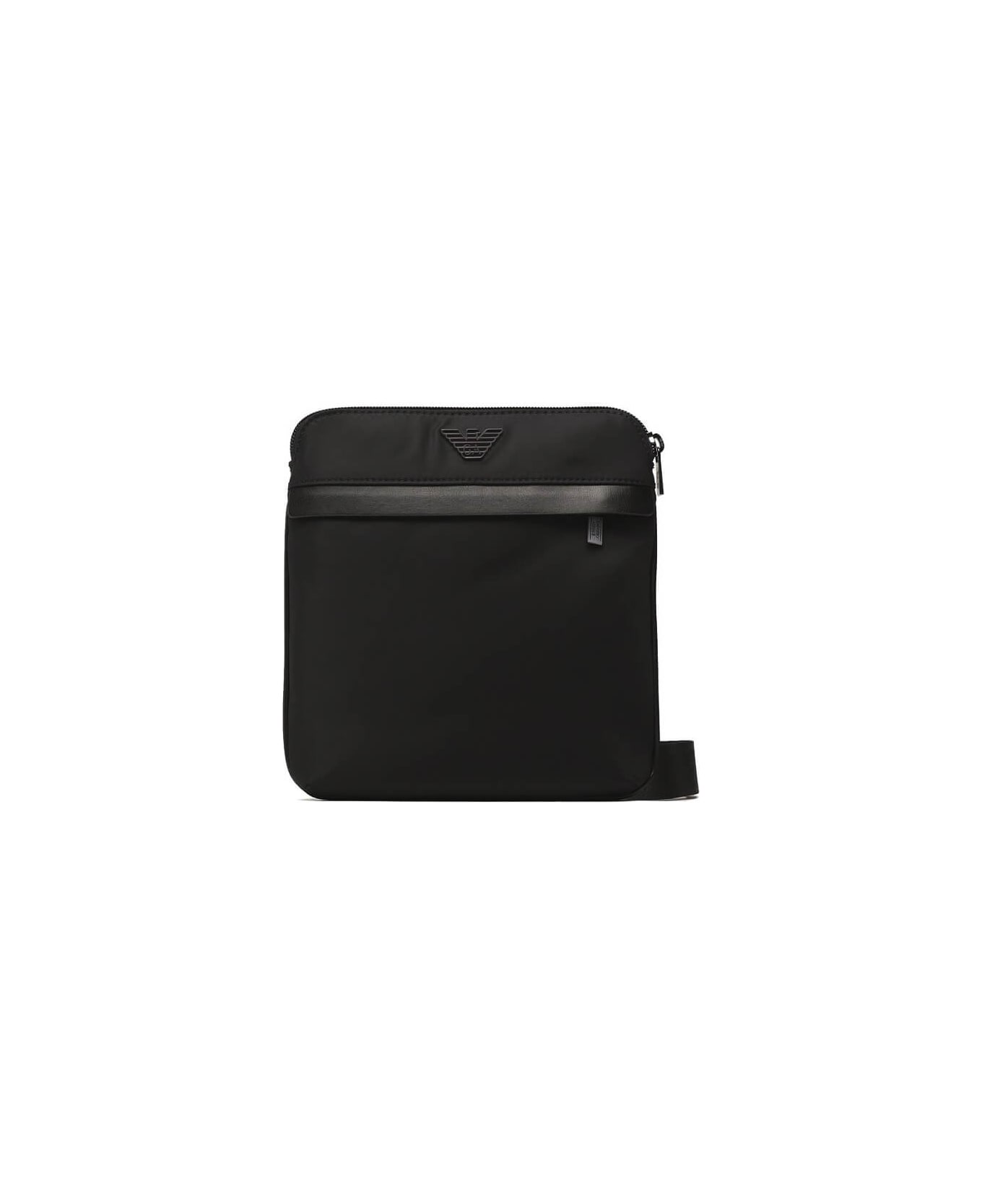Emporio Armani Black Nylon Crossbody Bag - Nero
