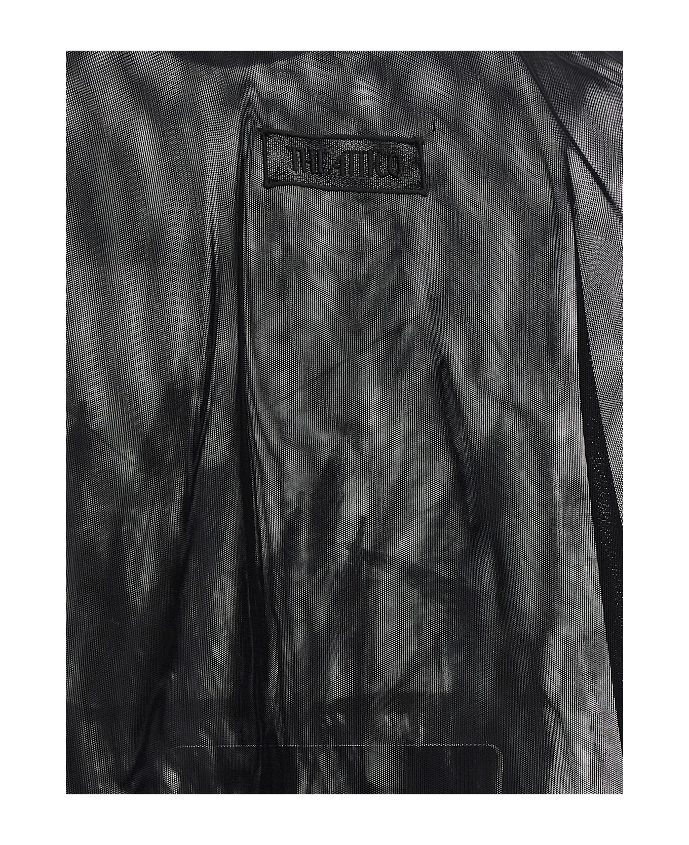 The Attico Ostrich Feather Dress - Black  