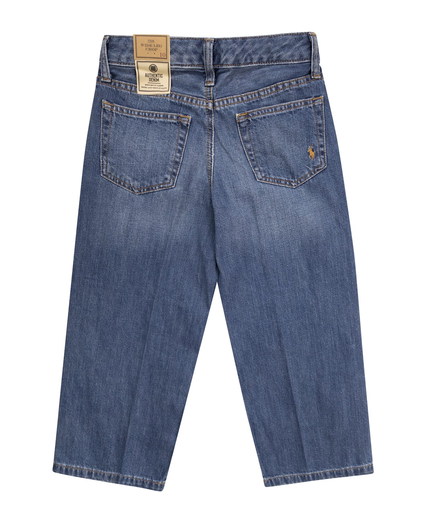 Polo Ralph Lauren Wide-leg Crop Jeans - Medium Denim