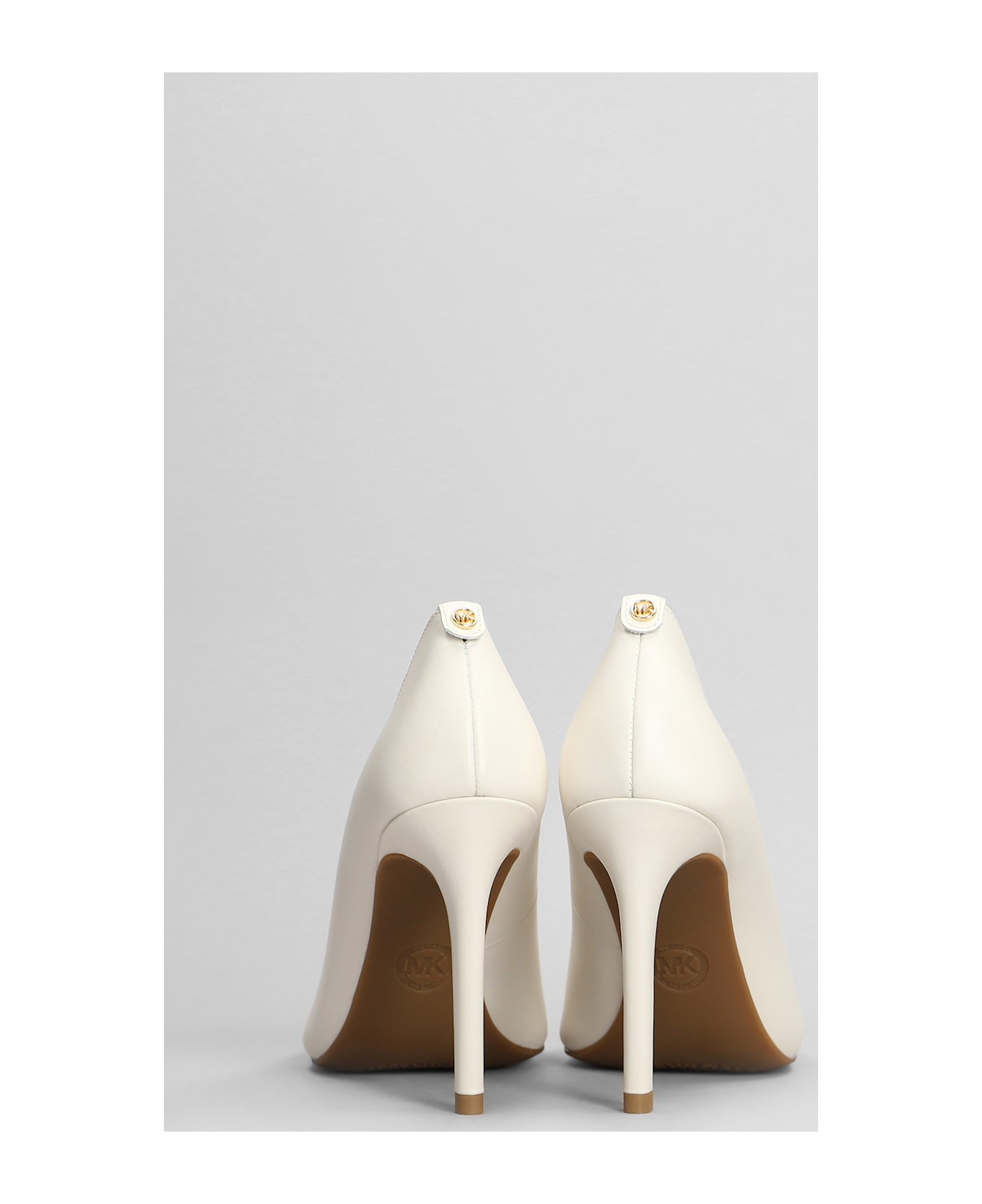 Michael Kors Alina Flex High Pump Pumps In Beige Leather - beige