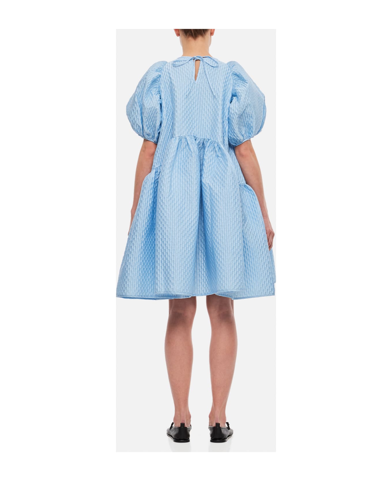 Cecilie Bahnsen Alexa Synthetic Mini Dress - Clear Blue