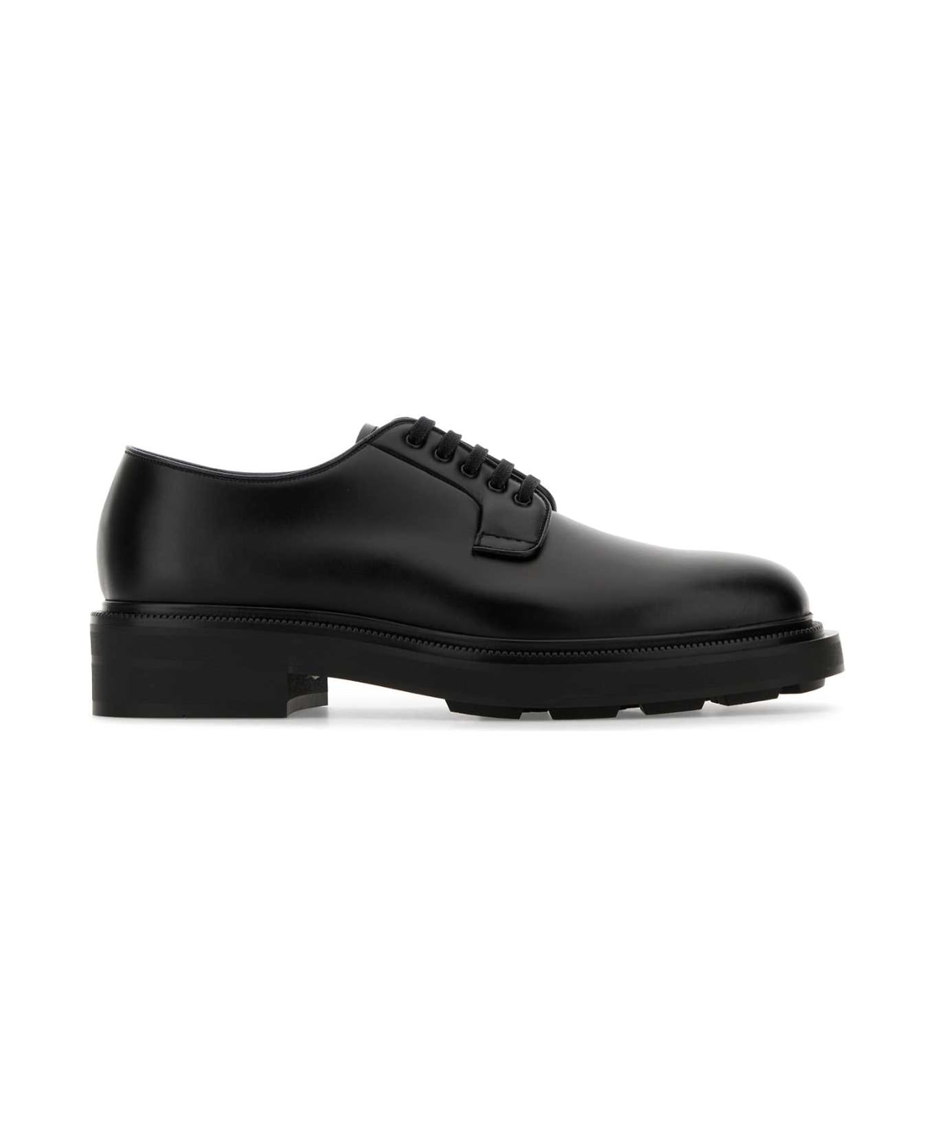 Prada Black Leather Lace-up Shoes - NERO