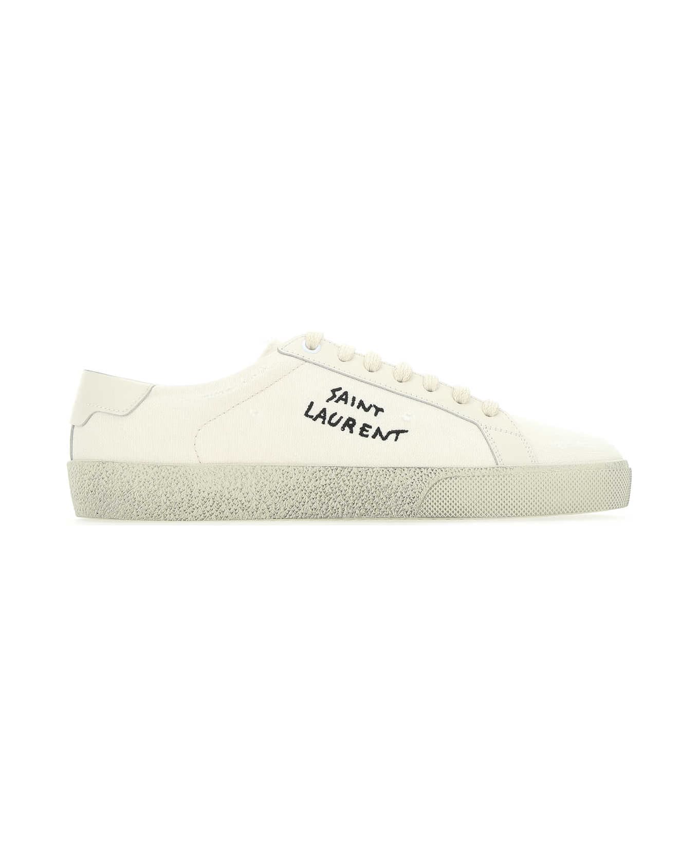 Saint Laurent Ivory Canvas Sl/06 Sneakers - 9113