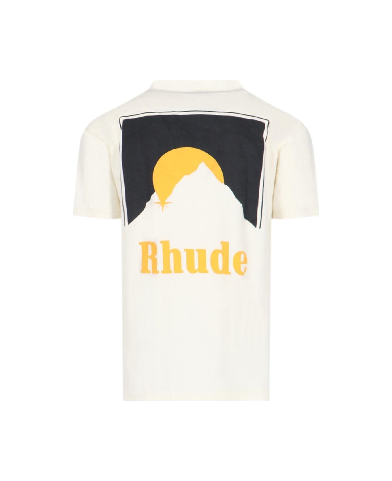 Rhude 'moonlight' T-shirt - Bianco sporco