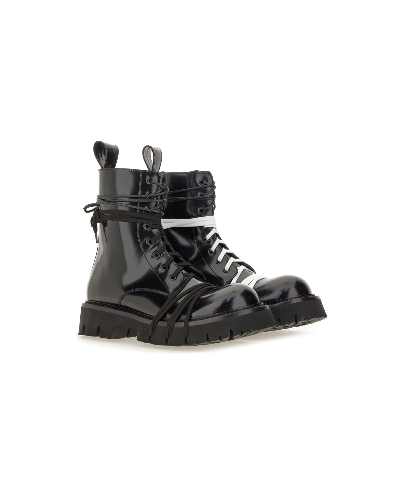 Moschino Lace-up Boot - BLACK