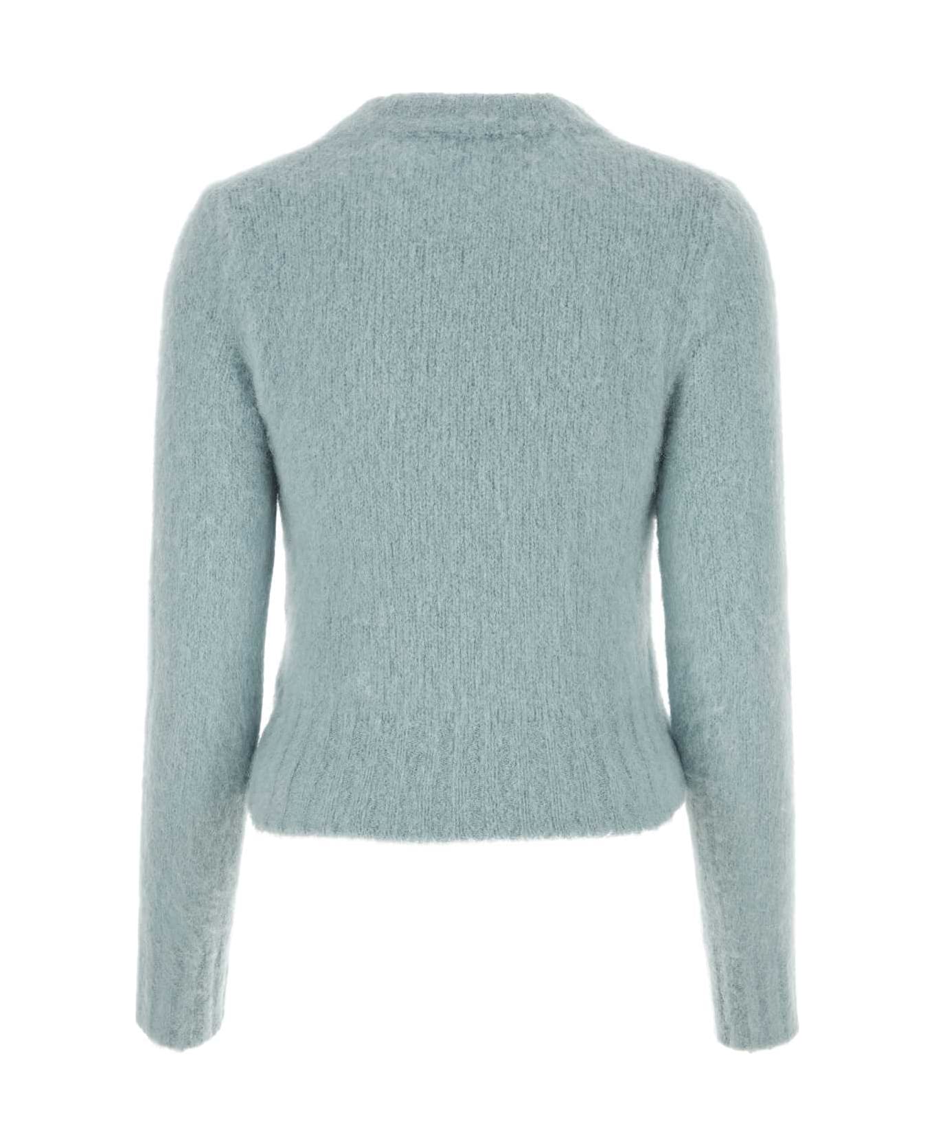 Ami Alexandre Mattiussi Pastel Light-blue Stretch Alpaca Blend Sweater - AQUAMARINE