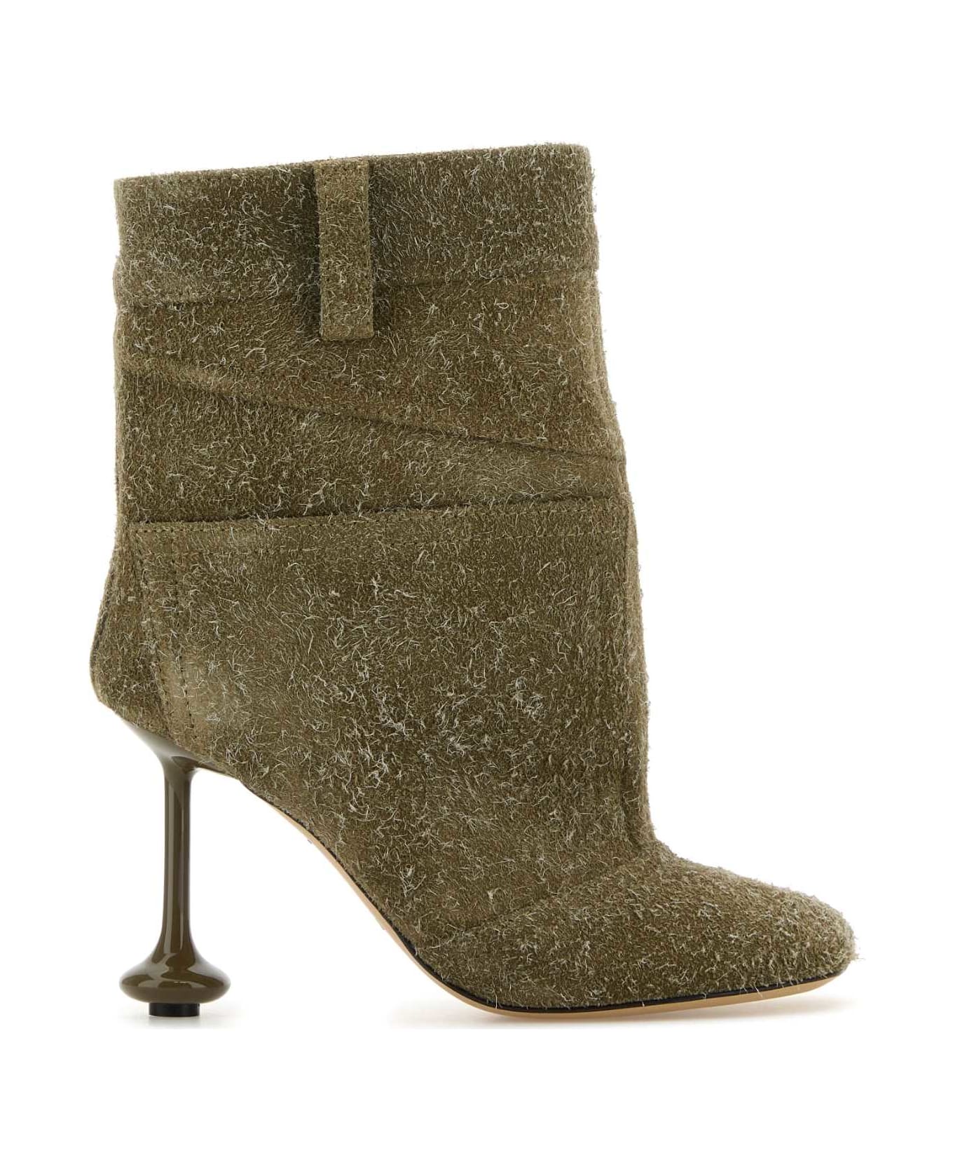 Loewe Khaki Suede Toy Panta Ankle Boots - KHAKIGREEN