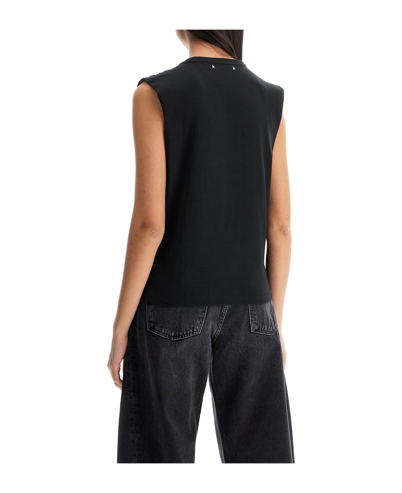Golden Goose Sleeveless Top With - Black