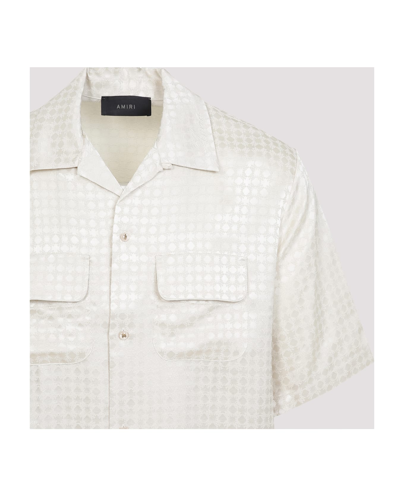 AMIRI Quad Jacquard Camp Shirt - Alabaster