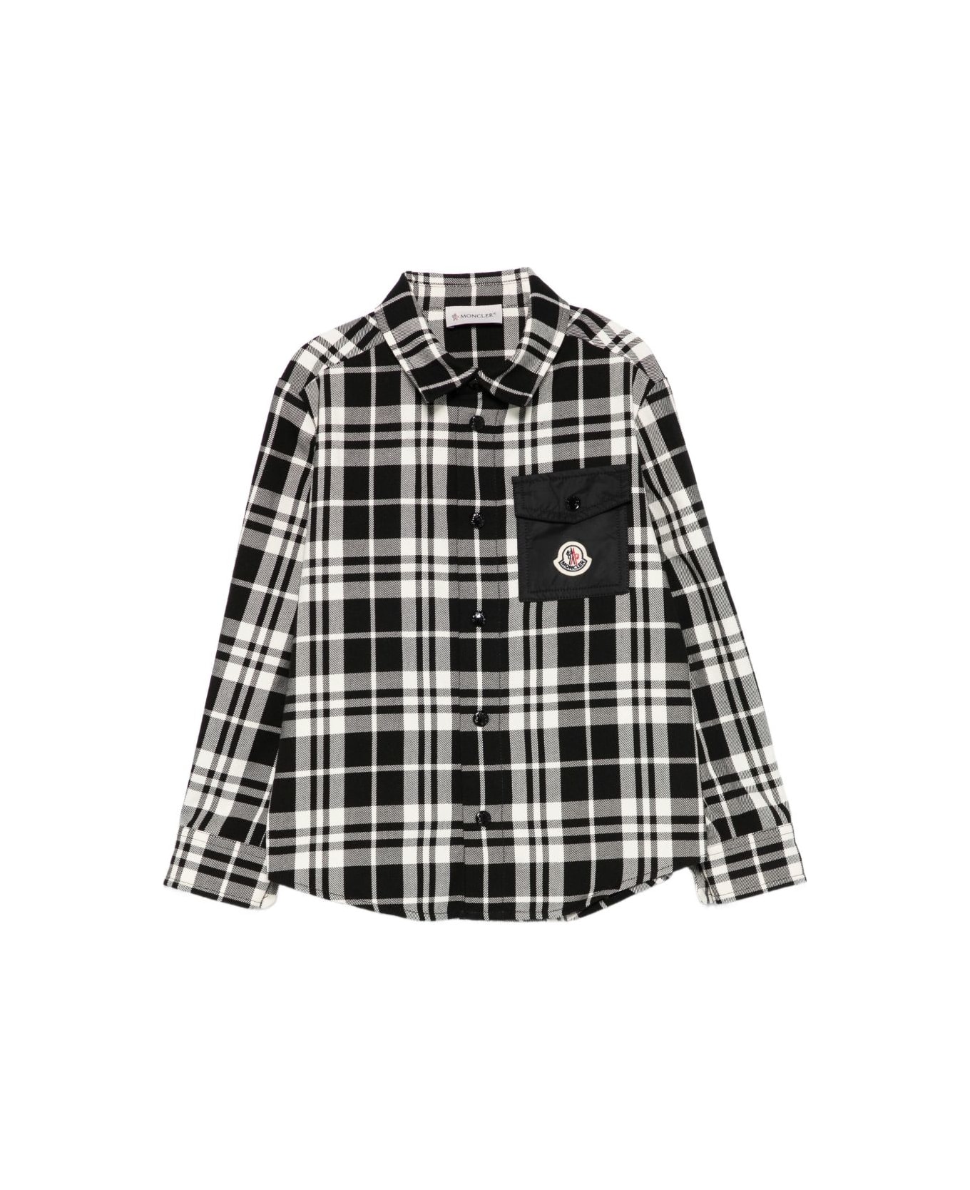 Moncler Enfant , Checked Shirt - Black