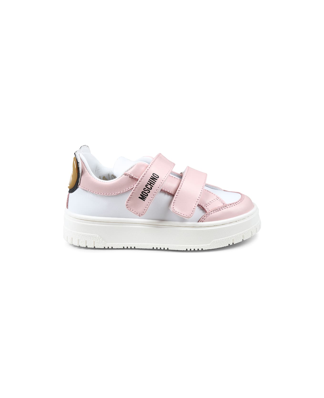 Moschino White Sneakers For Baby Girl And Girl - White