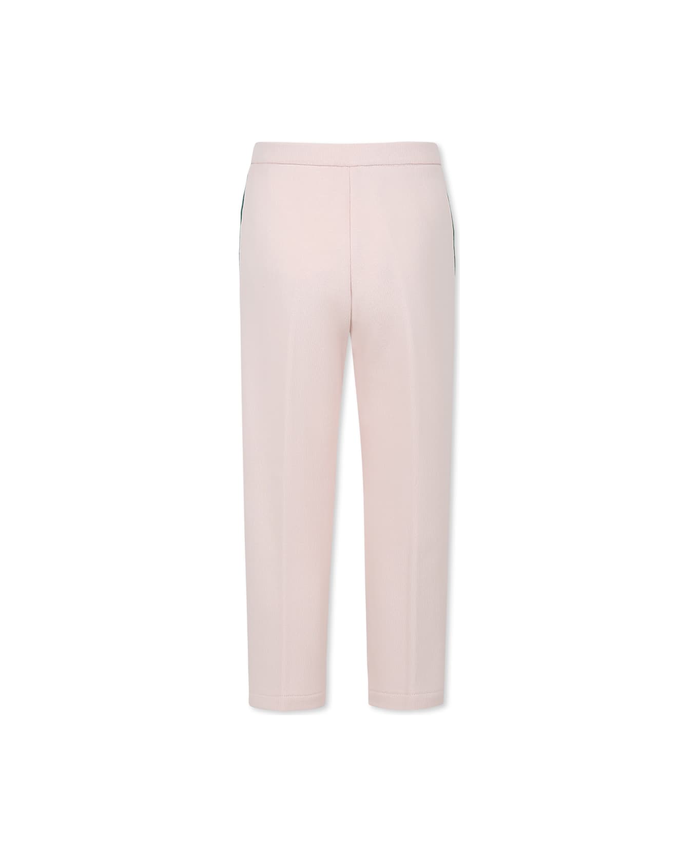Gucci Pink Sweatpants For Girl With Logo - Pink