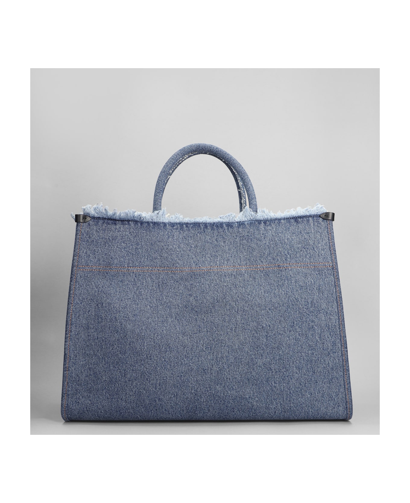 Lanvin Tote In Blue Cotton - blue トートバッグ