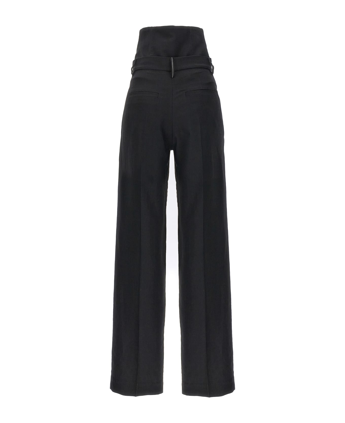 Brunello Cucinelli High Waisted Tailored Trousers - Black