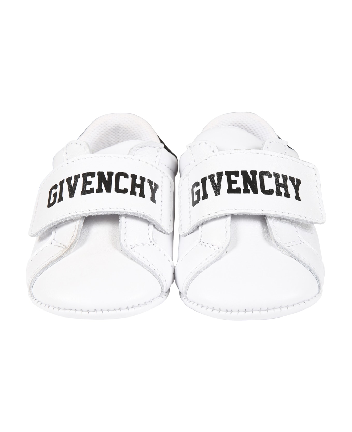 Givenchy White Sneakers For Babies With Logo - White