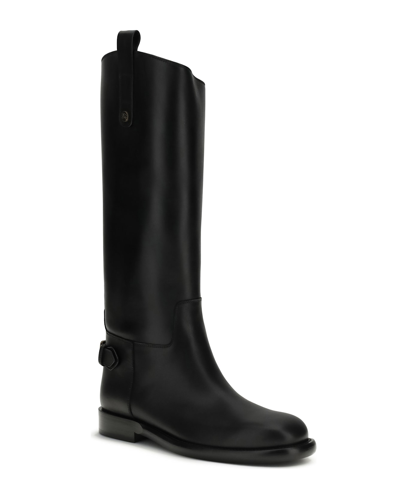 Burberry Leather High Boots - Black
