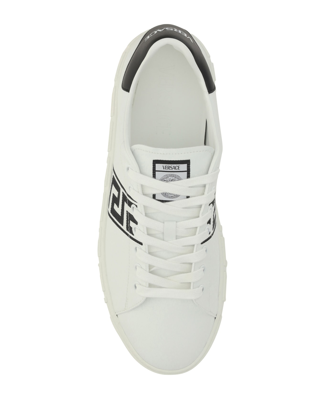Versace Low Top Sneakers - WHITE/BLACK
