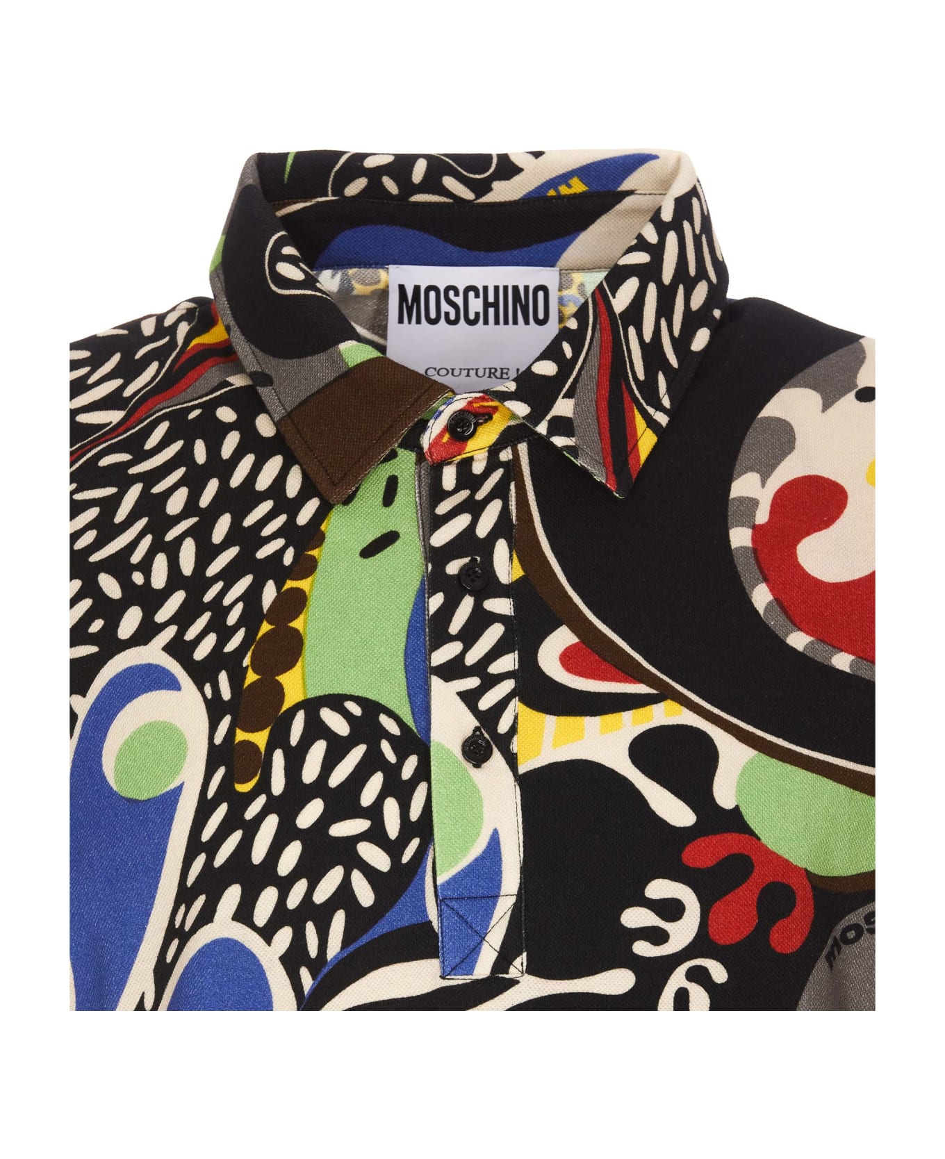 Moschino Psychedelic Print Polo Shirt - Multicolor
