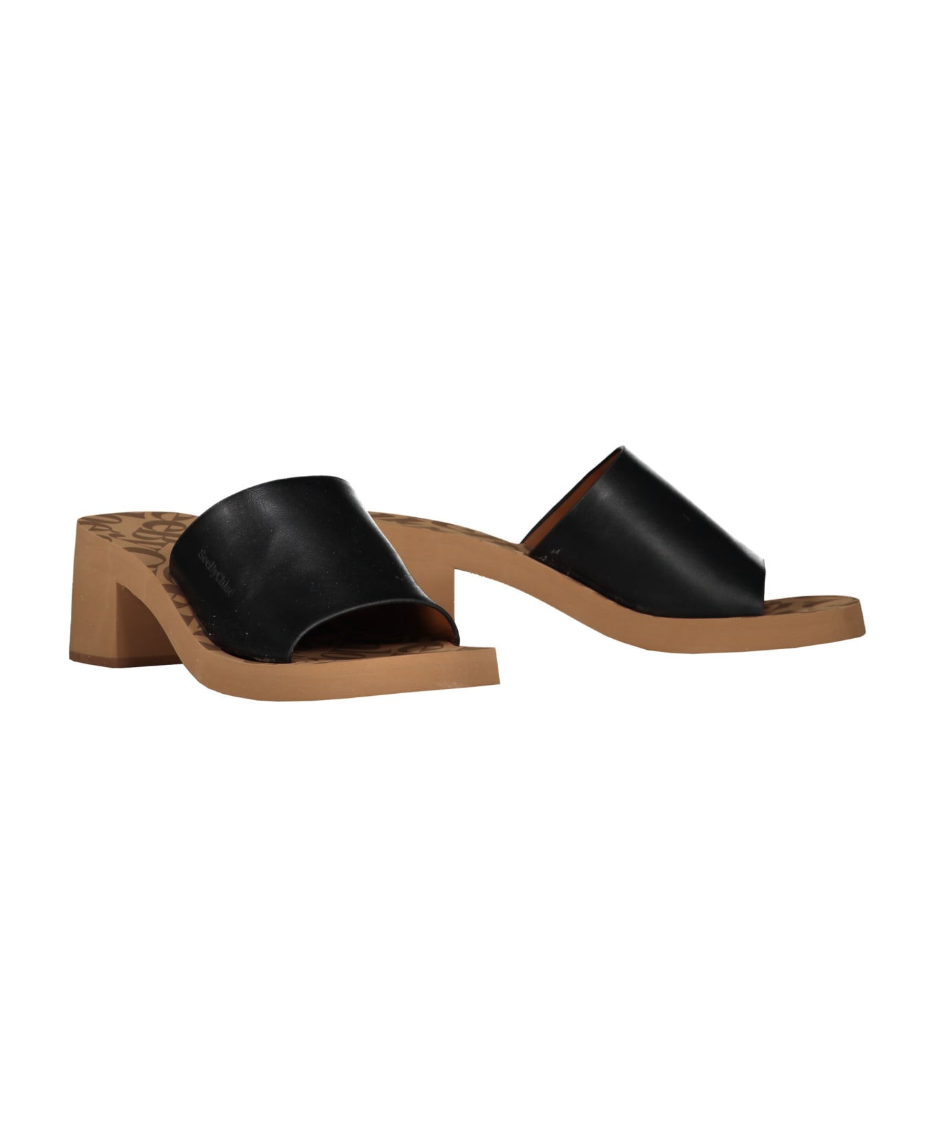 See by Chloé Leather Mules - black