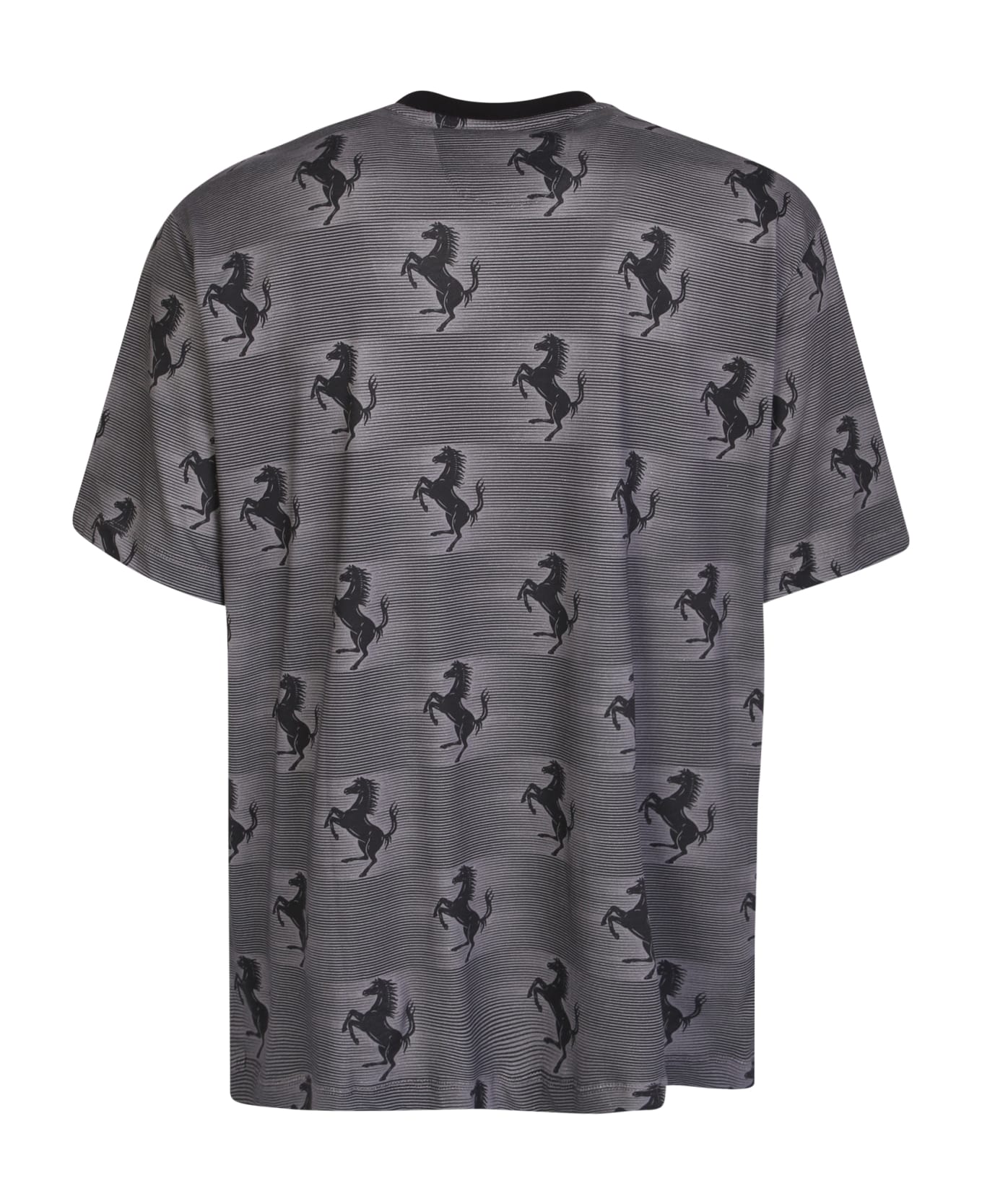 Ferrari Cotton All-over Print T-shirt - Grey