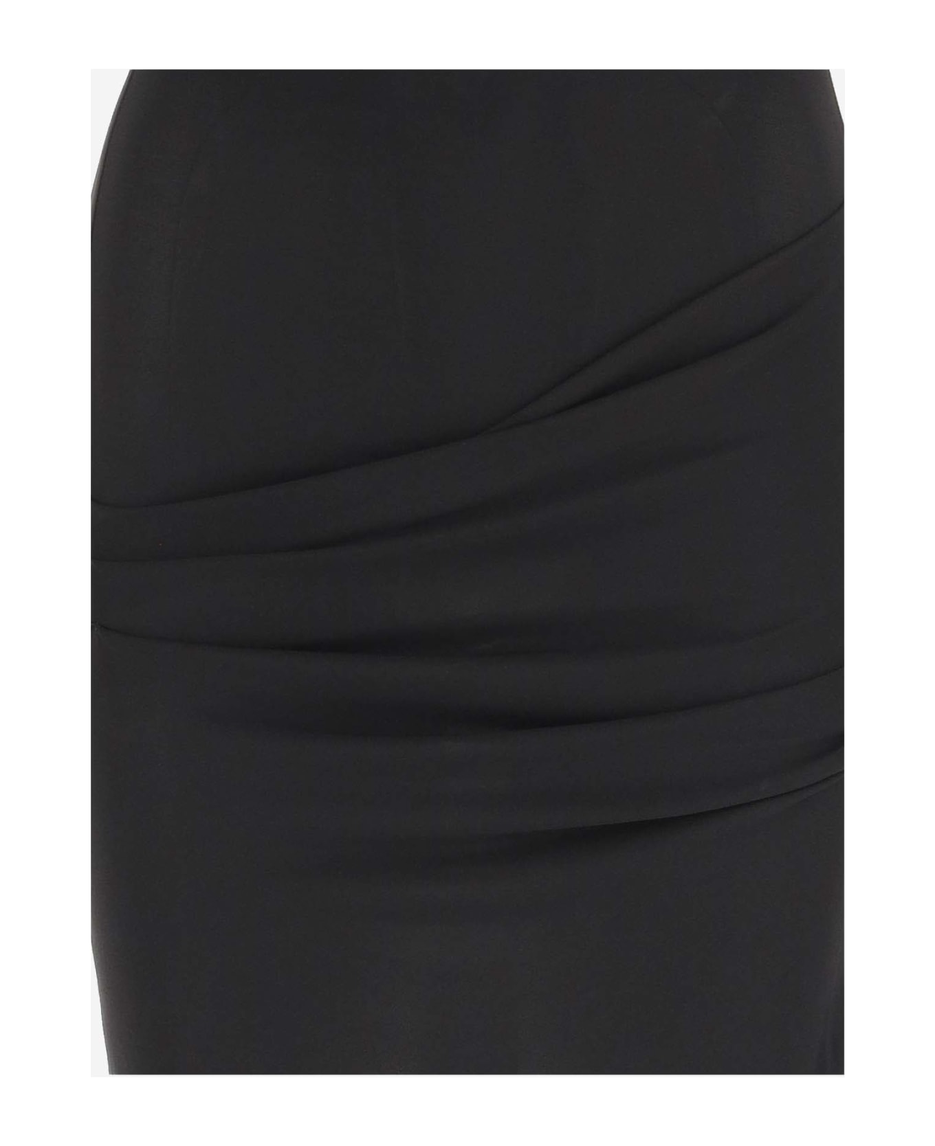 Jacquemus La Mini Robe Drapeado - Black