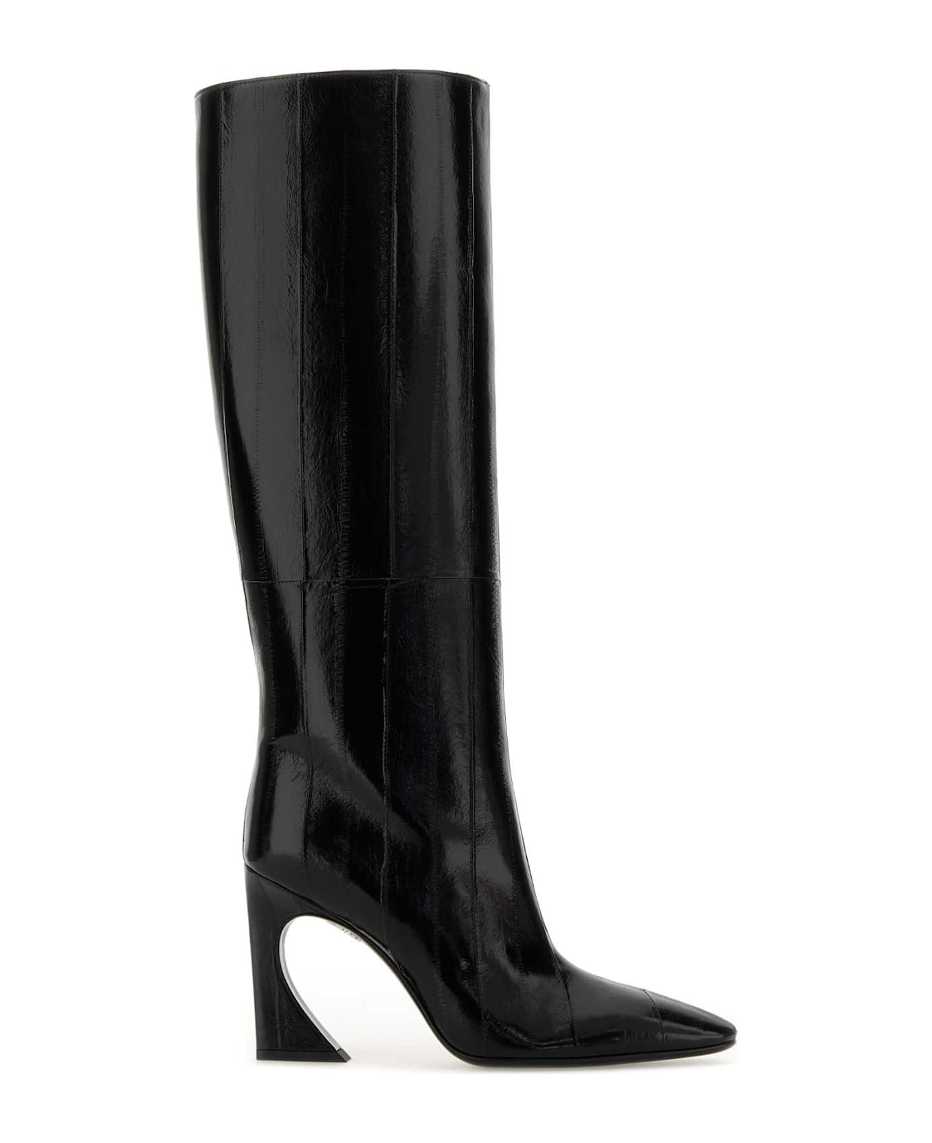 Fendi Black Leather Fendi Arco Boots - NERO