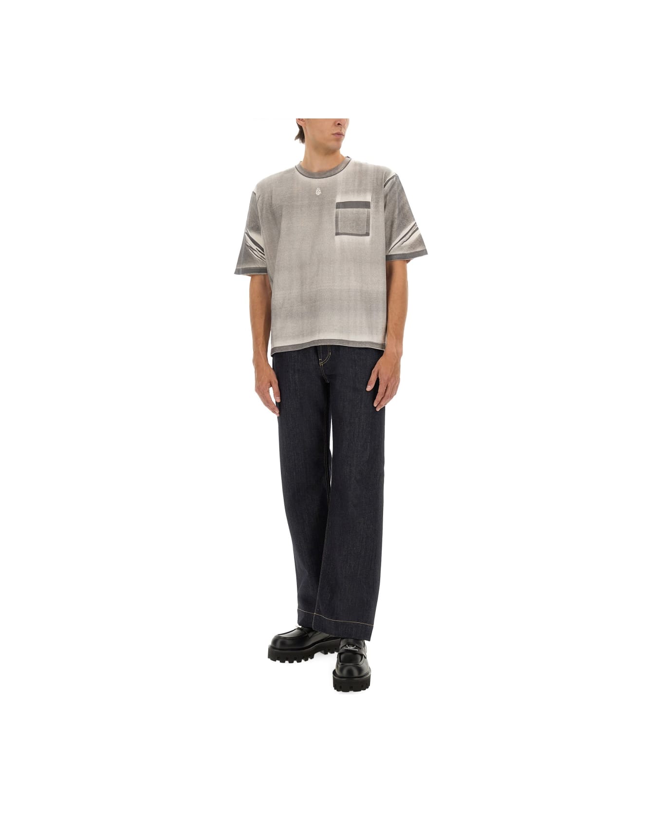 Alexander McQueen Wide Leg Jeans - DENIM