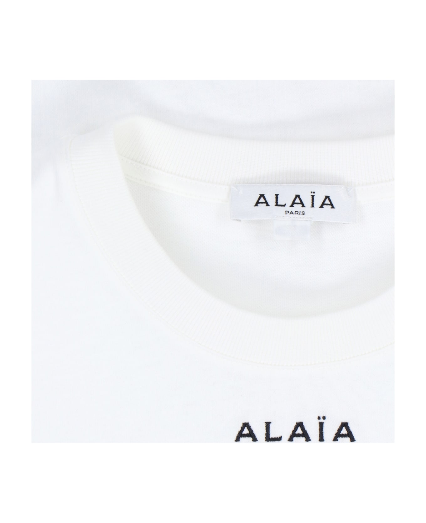 Alaia Slim Logo T-shirt - White Tシャツ