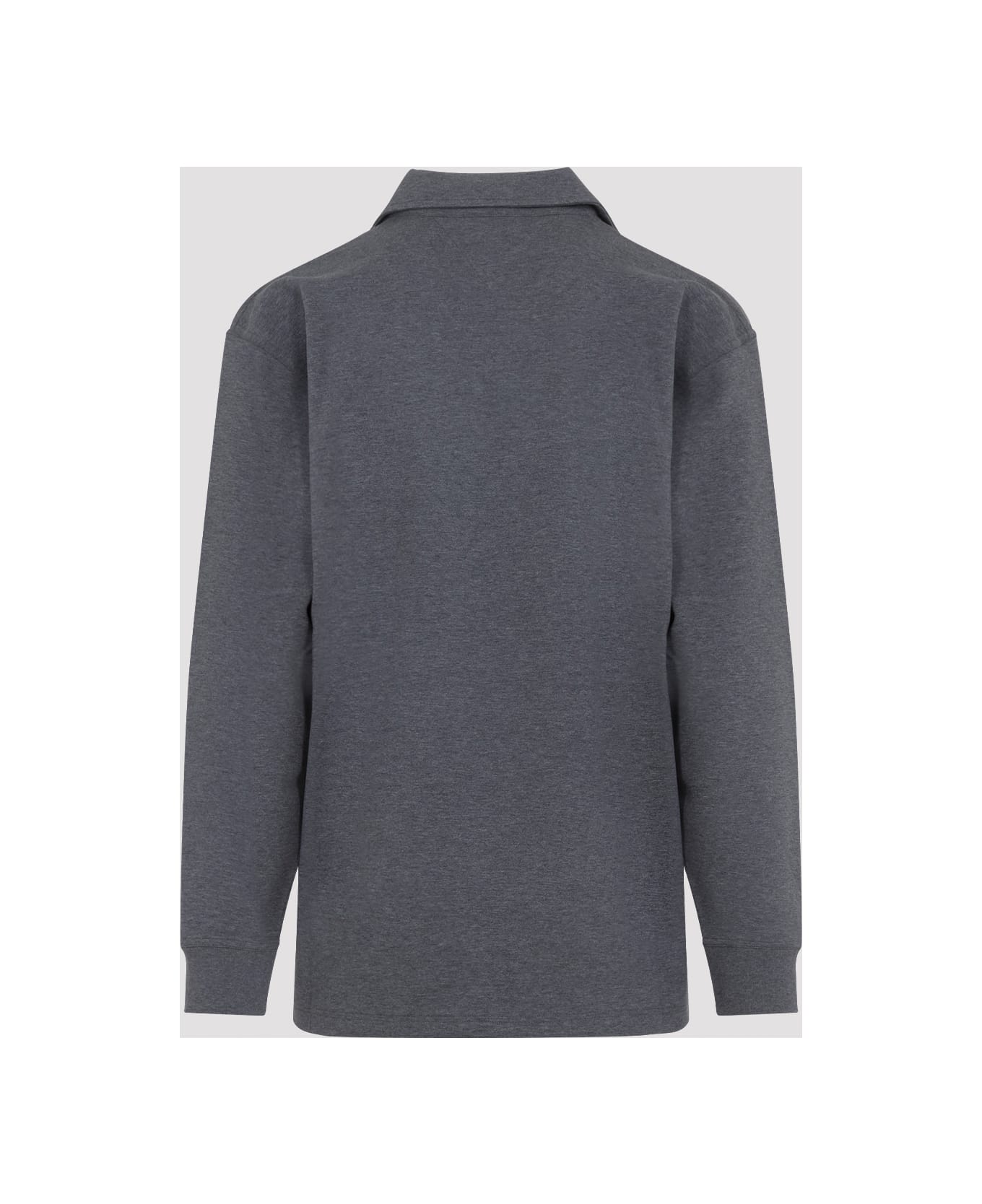 Bottega Veneta Cotton Polo - Dark Grey Melange