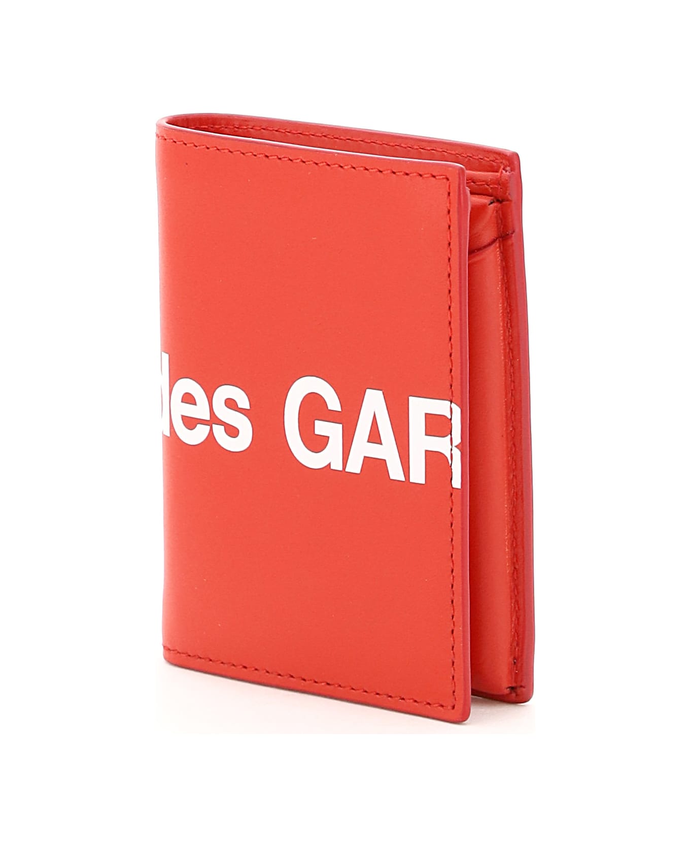 Comme des Garçons Wallet Small Bifold Wallet With Huge Logo - RED (Red) 財布
