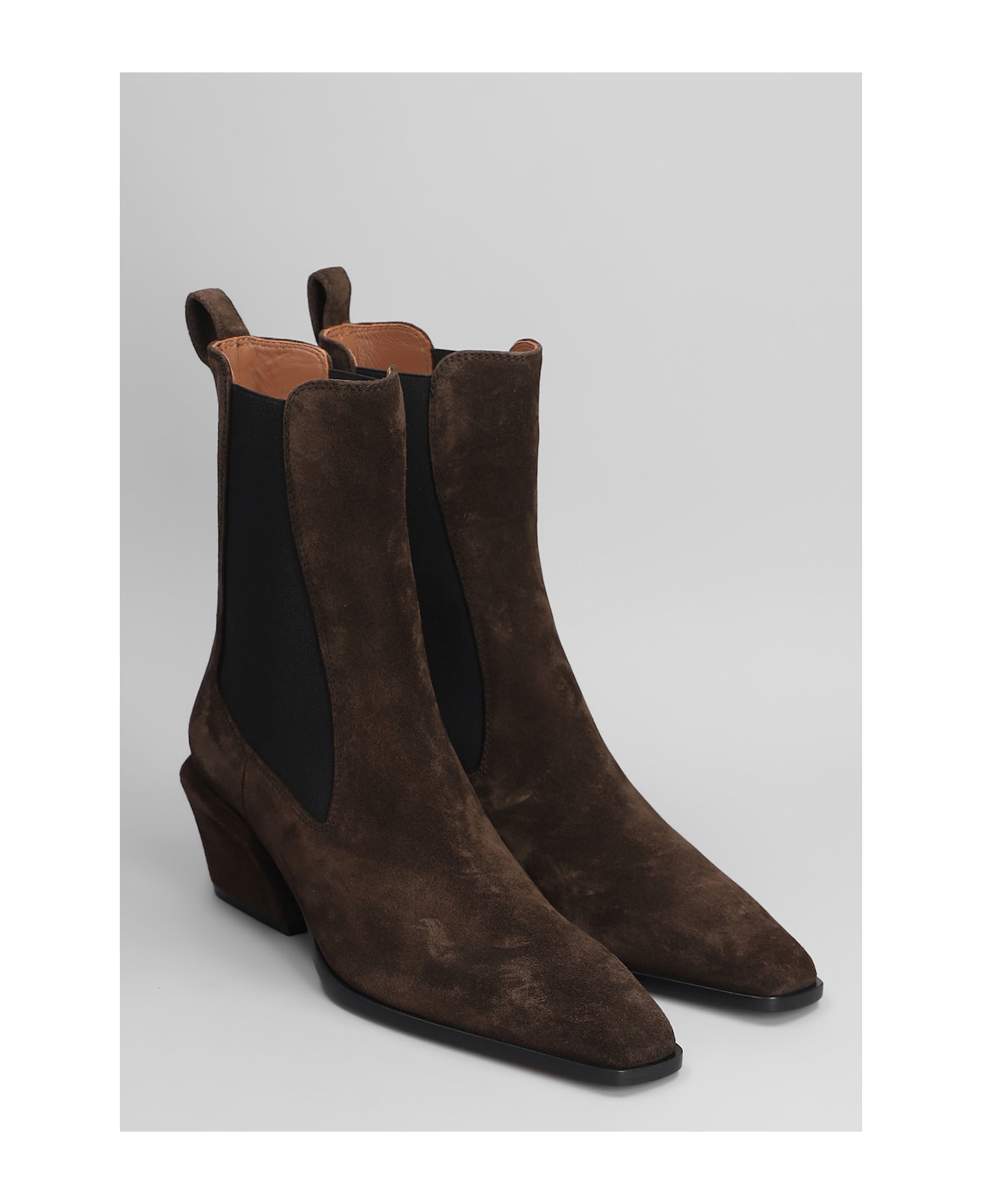Paris Texas Bettina Anke Boot 50 Texan Ankle Boots In Brown Suede - brown