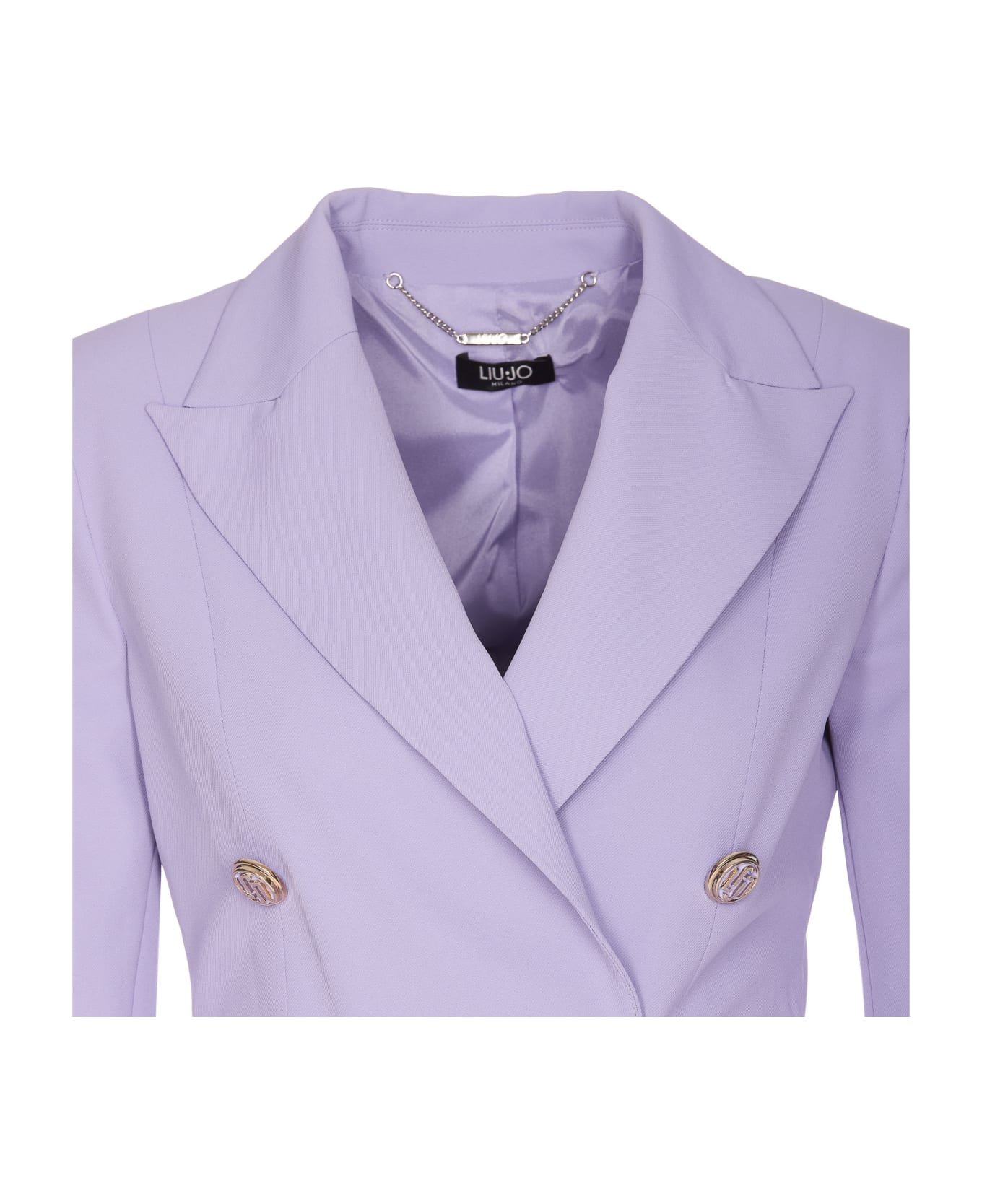 Liu-Jo Double Breasted Buttons Jacket - Purple