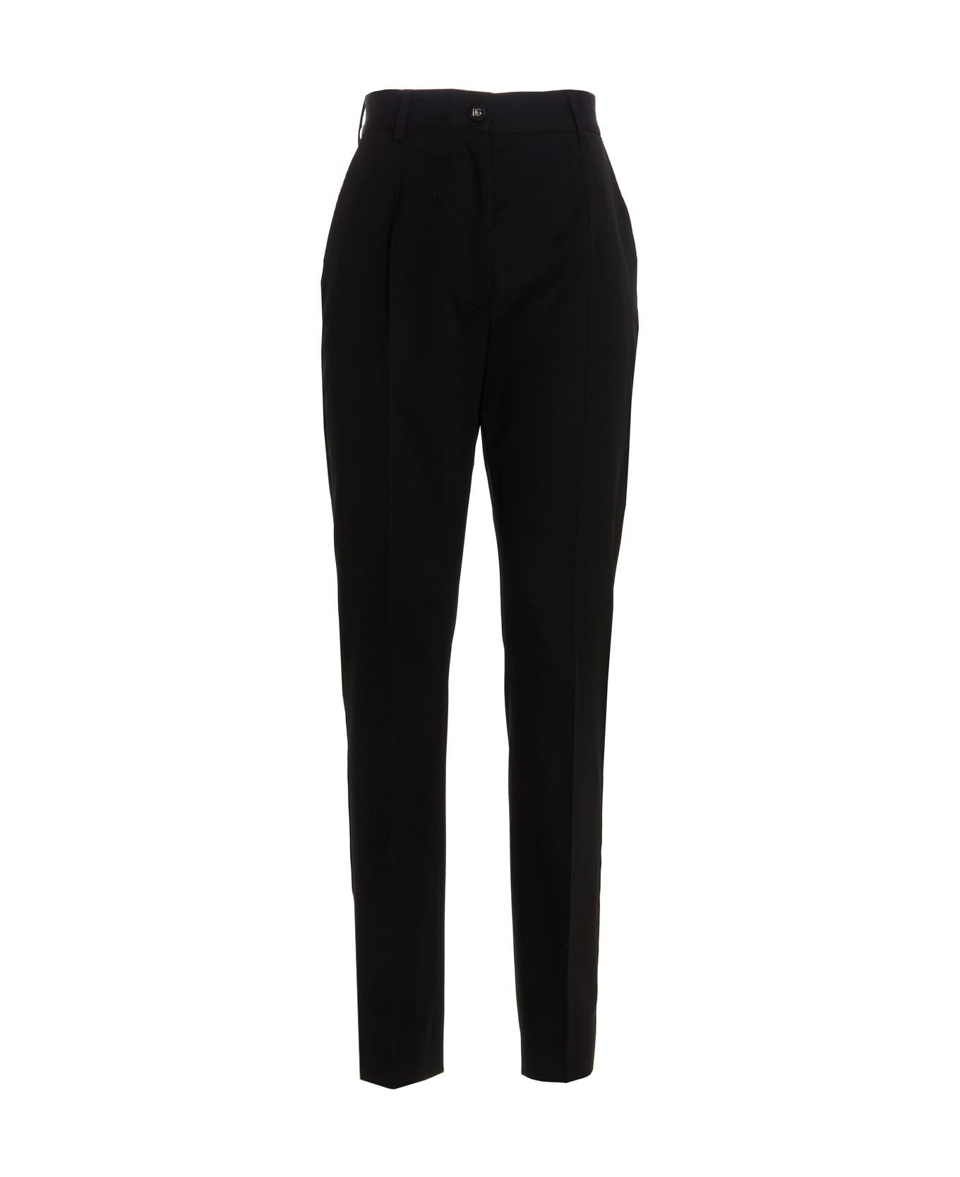 Dolce & Gabbana Virgin Wool Tailored Trousers - black