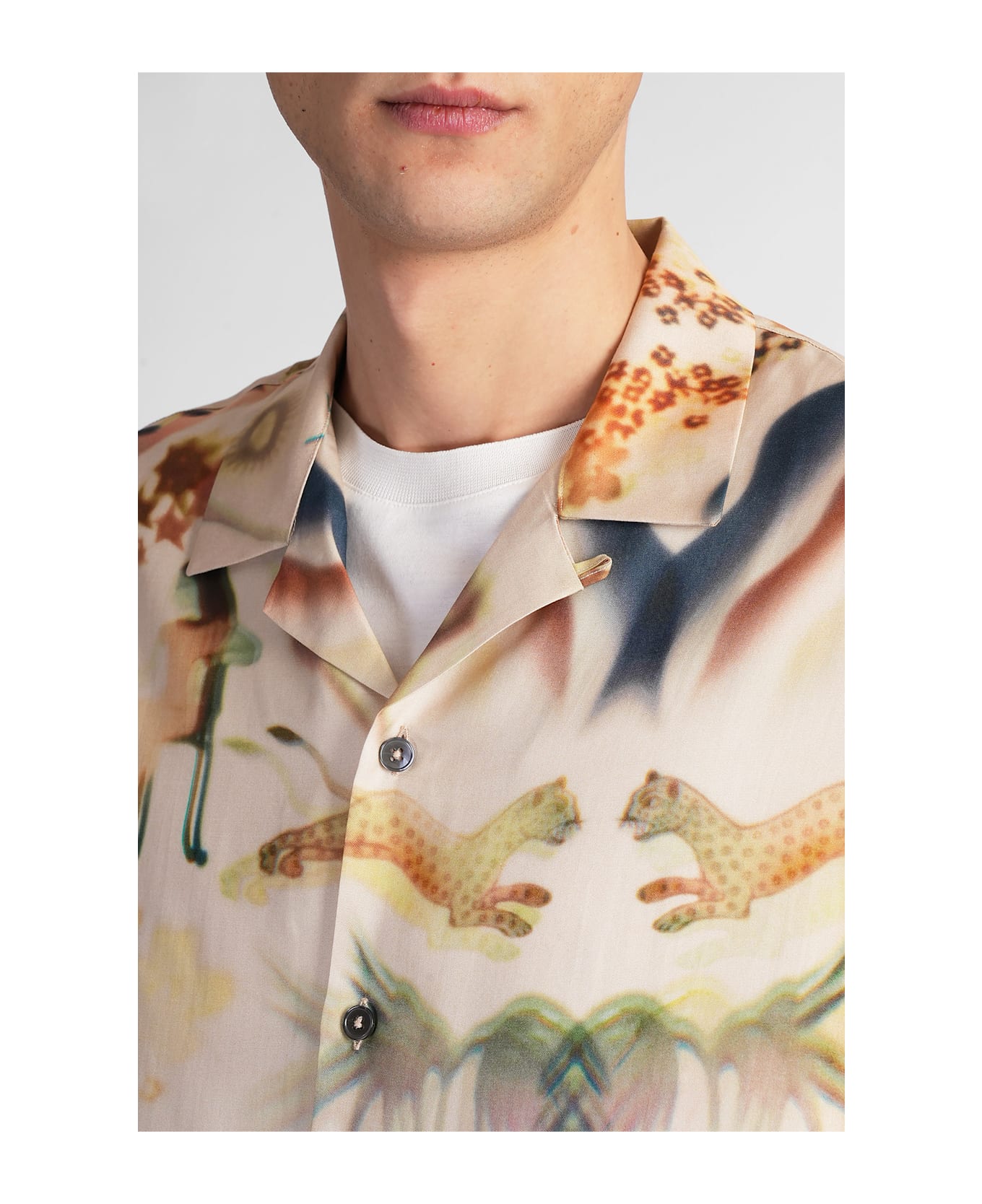 Paul Smith Shirt In Beige Wool And Polyester - beige