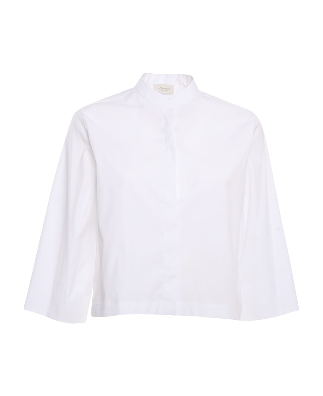 Mazzarelli White Cropped Shirt - WHITE