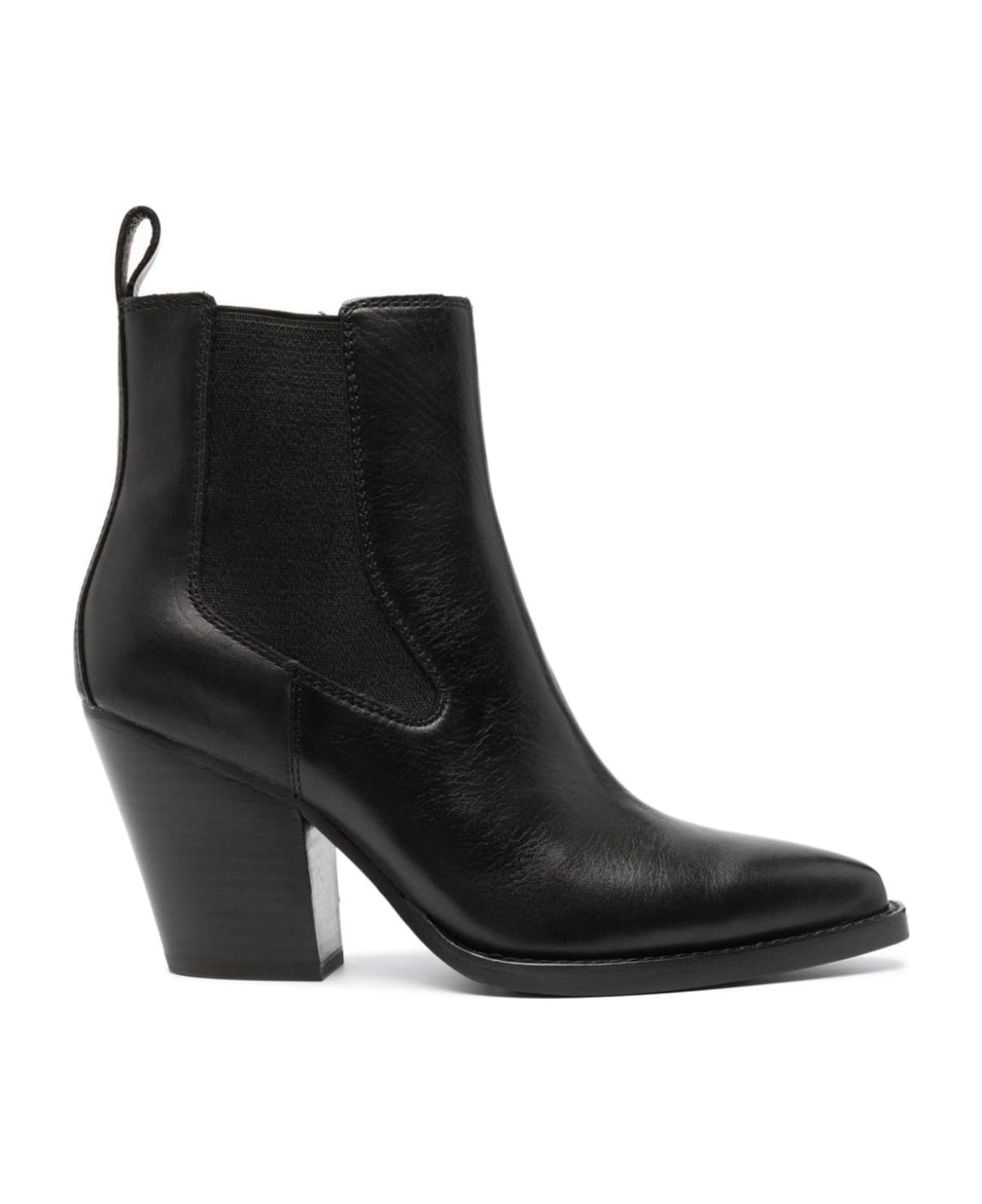 Ash Emi Black Leather Boots - Nero