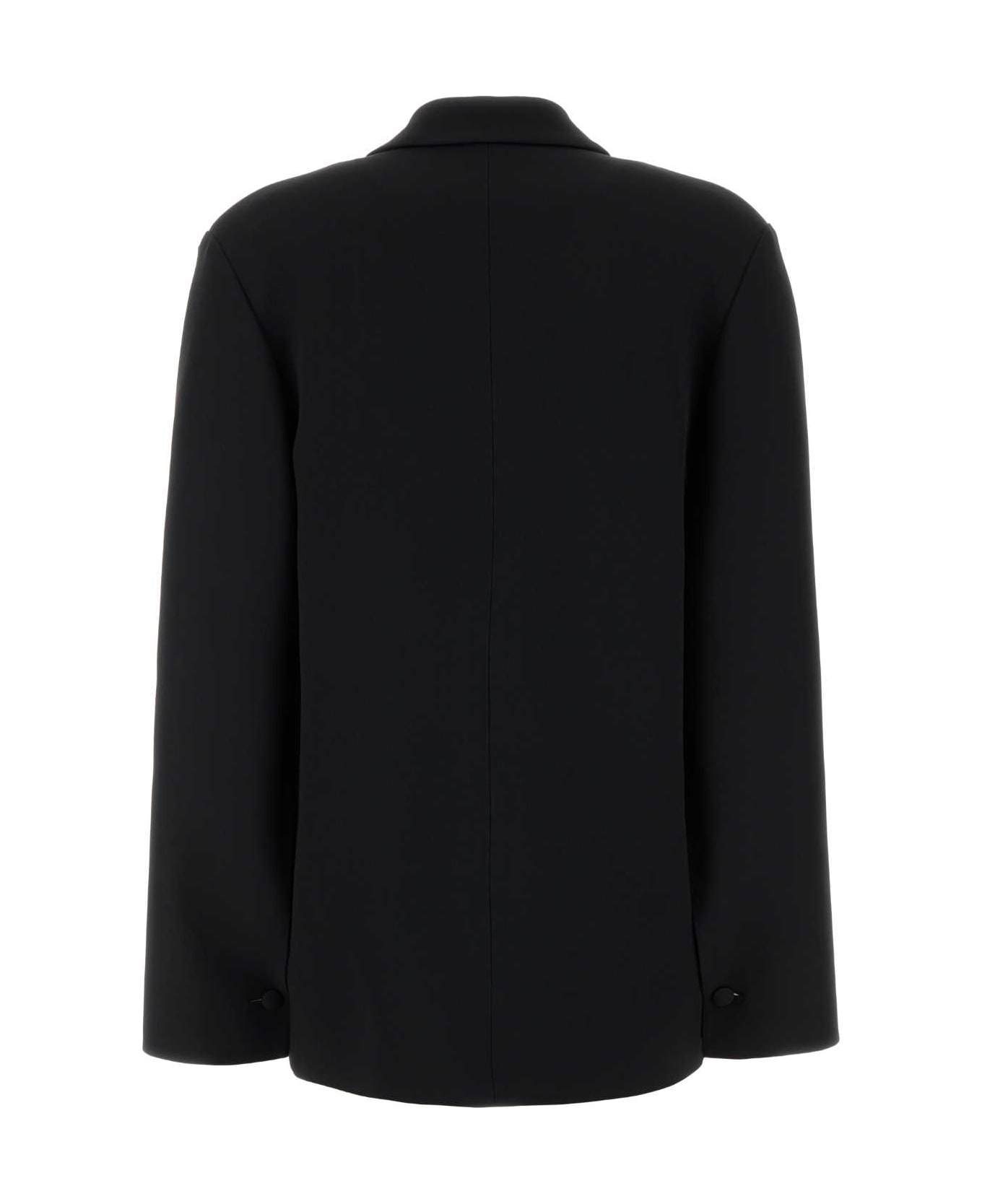 Alberta Ferretti Black Stretch Crepe Blazer - NERO