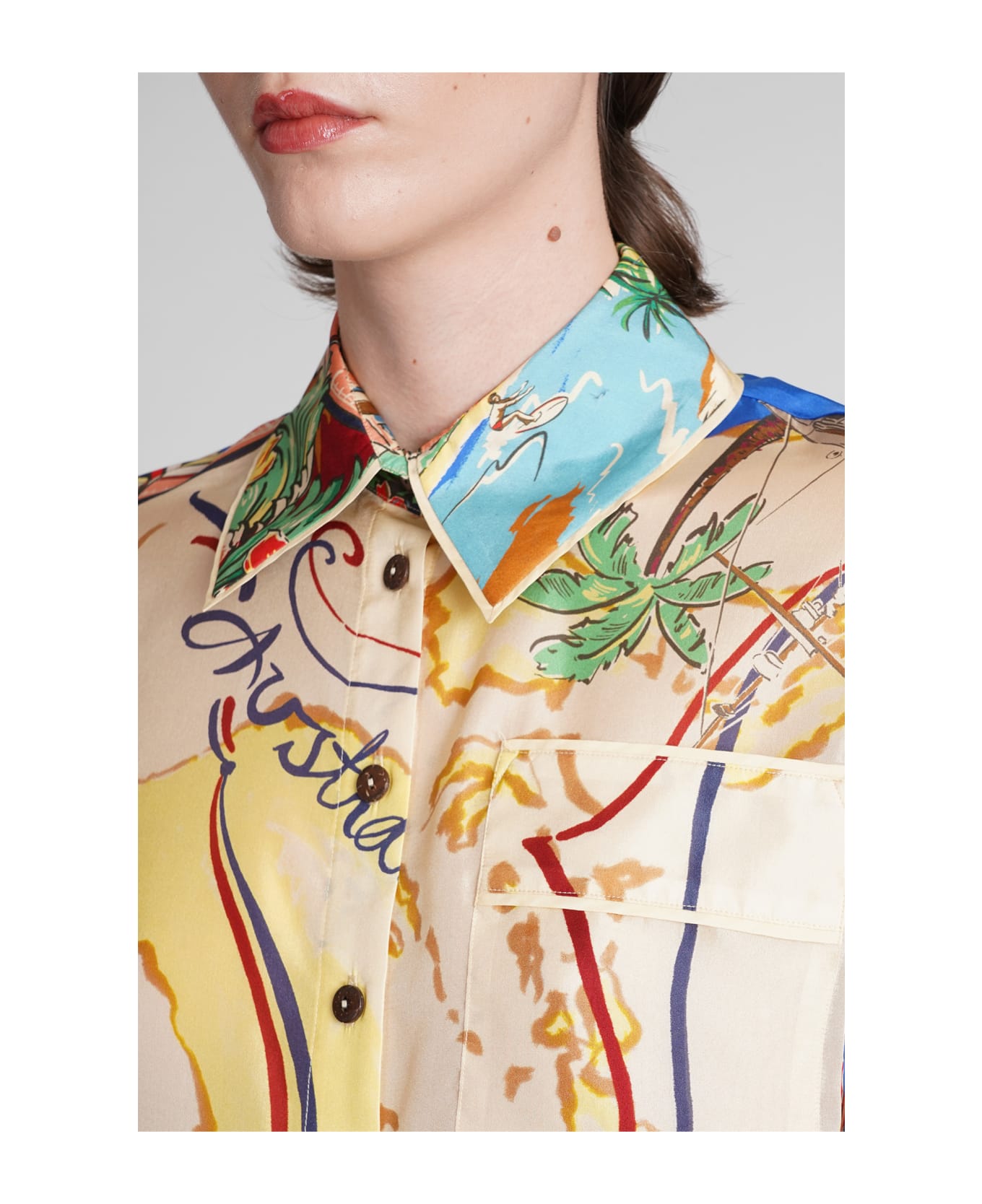Zimmermann Alight Shortsleeved Shirt - Multicolour シャツ