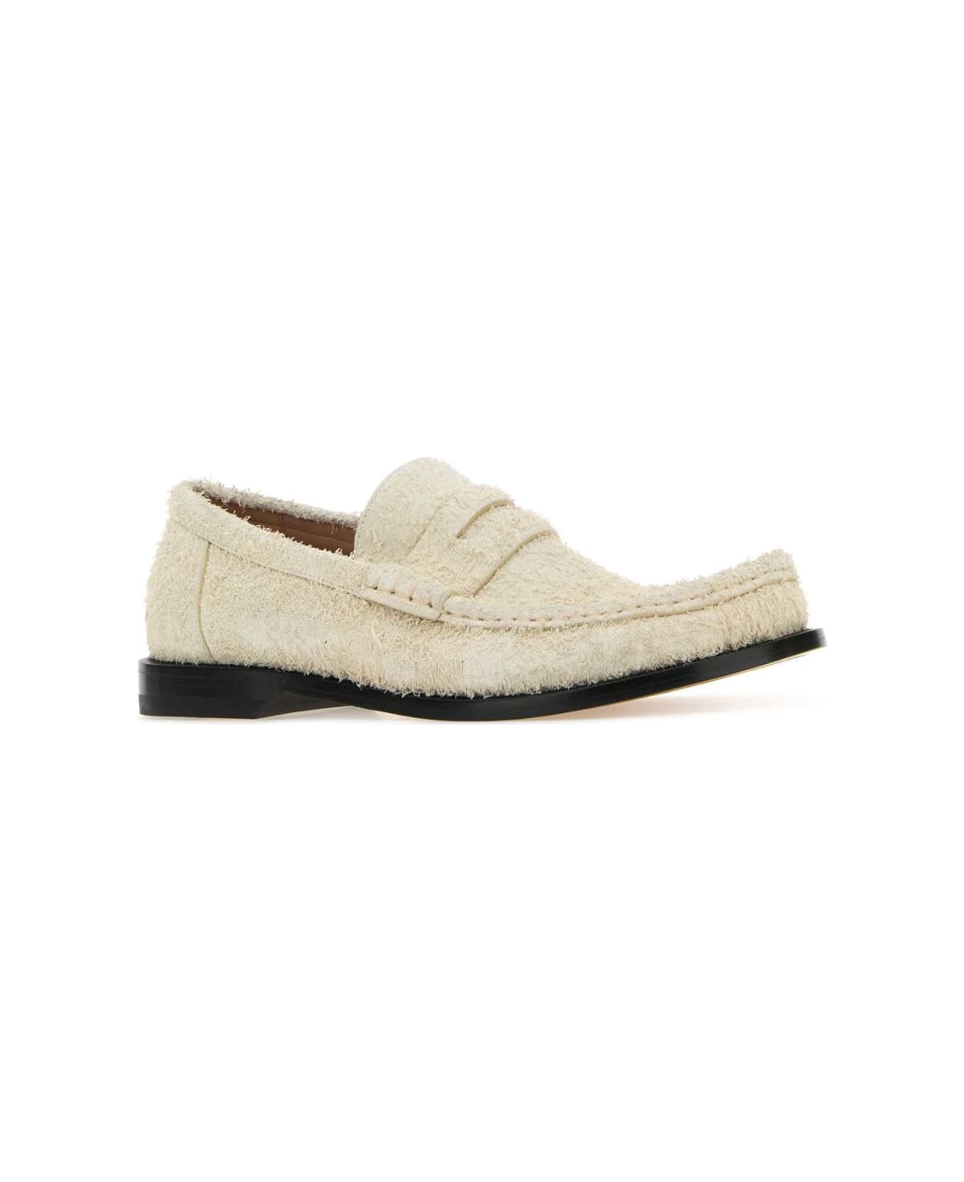 Loewe Ivory Suede Campo Loafers - CANVAS