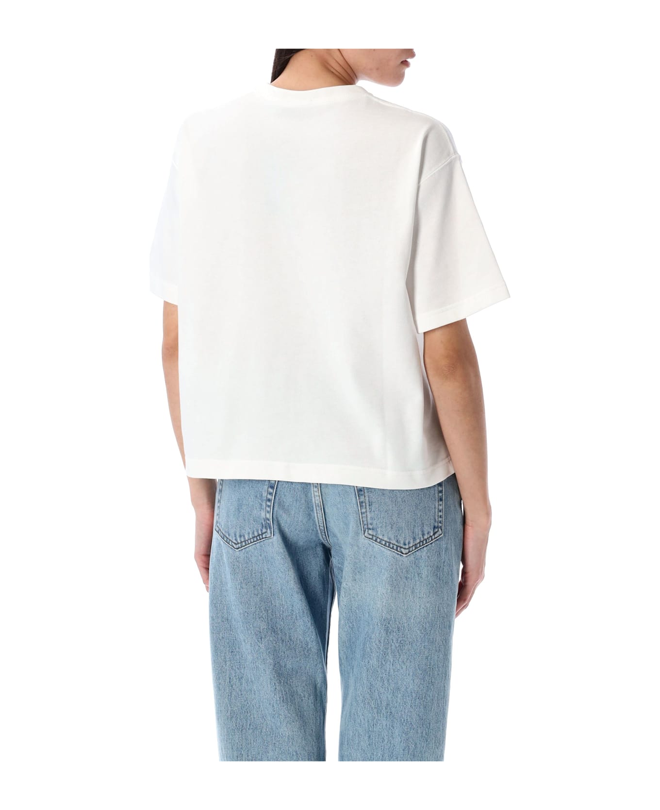 Polo Ralph Lauren Relaxed Crop Fit Cotton Jersey Tee - WHITE
