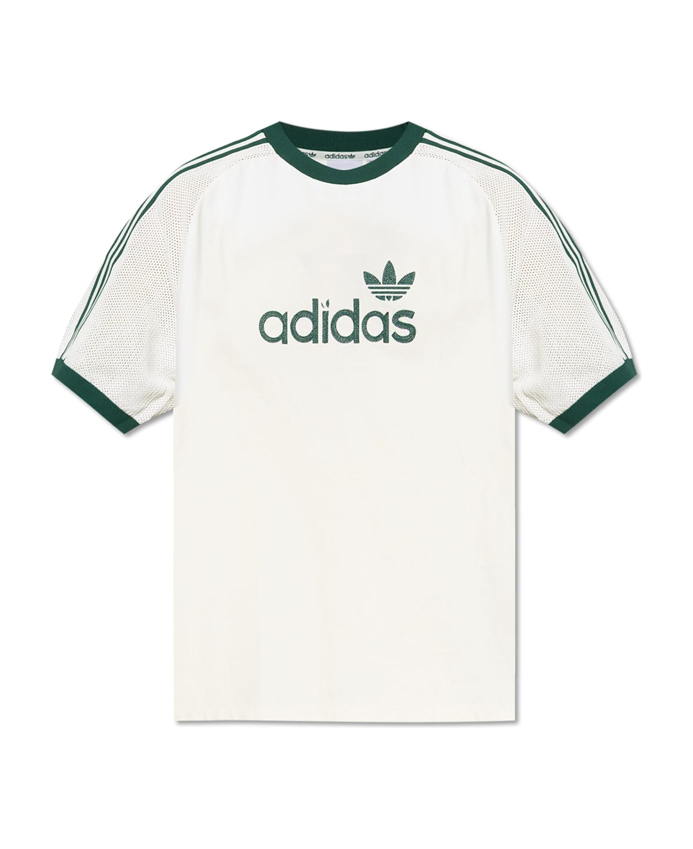 Adidas Originals T-shirt With Embroidered Logo - Owhite