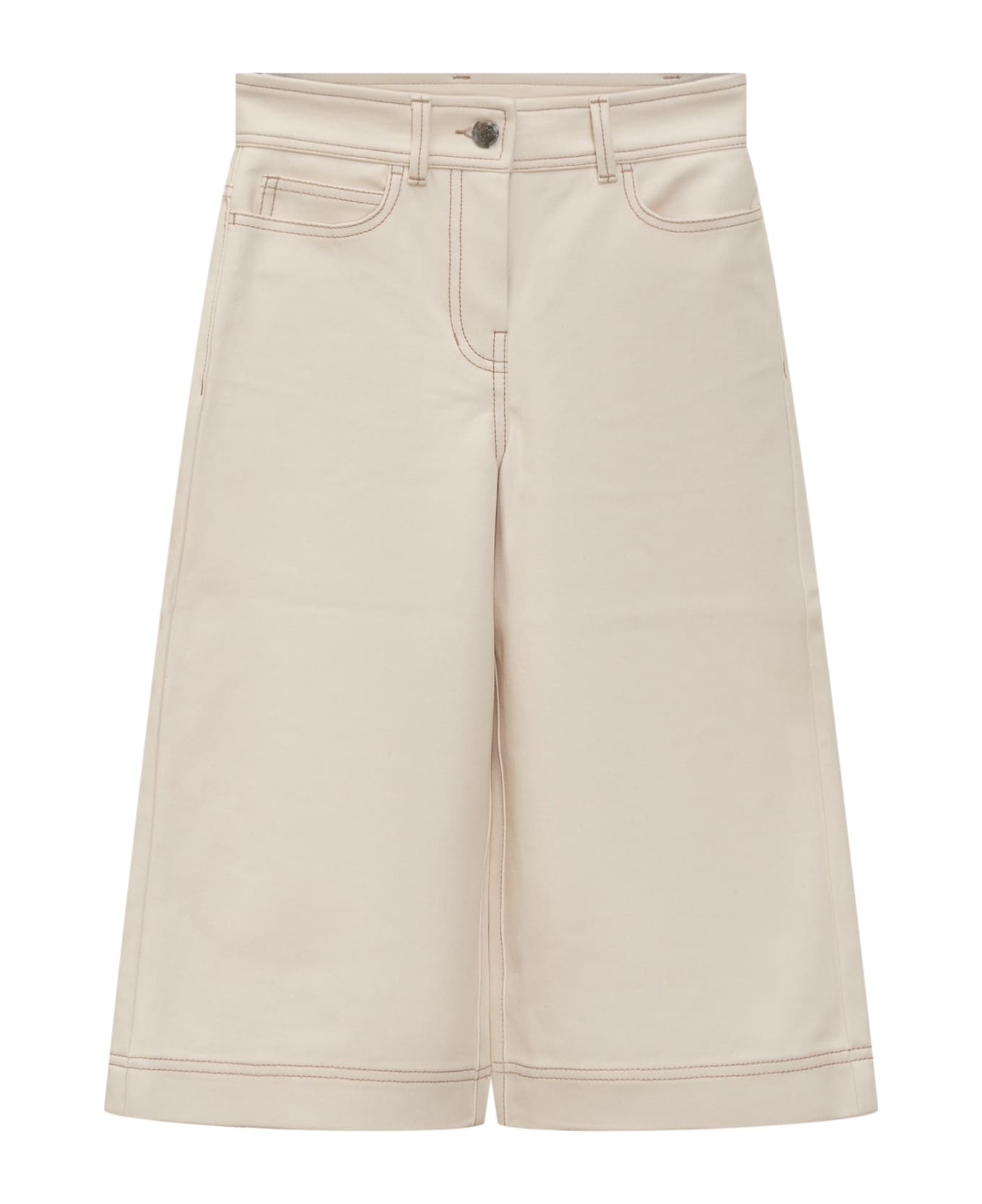 Moncler Logo Bermuda - BEIGE